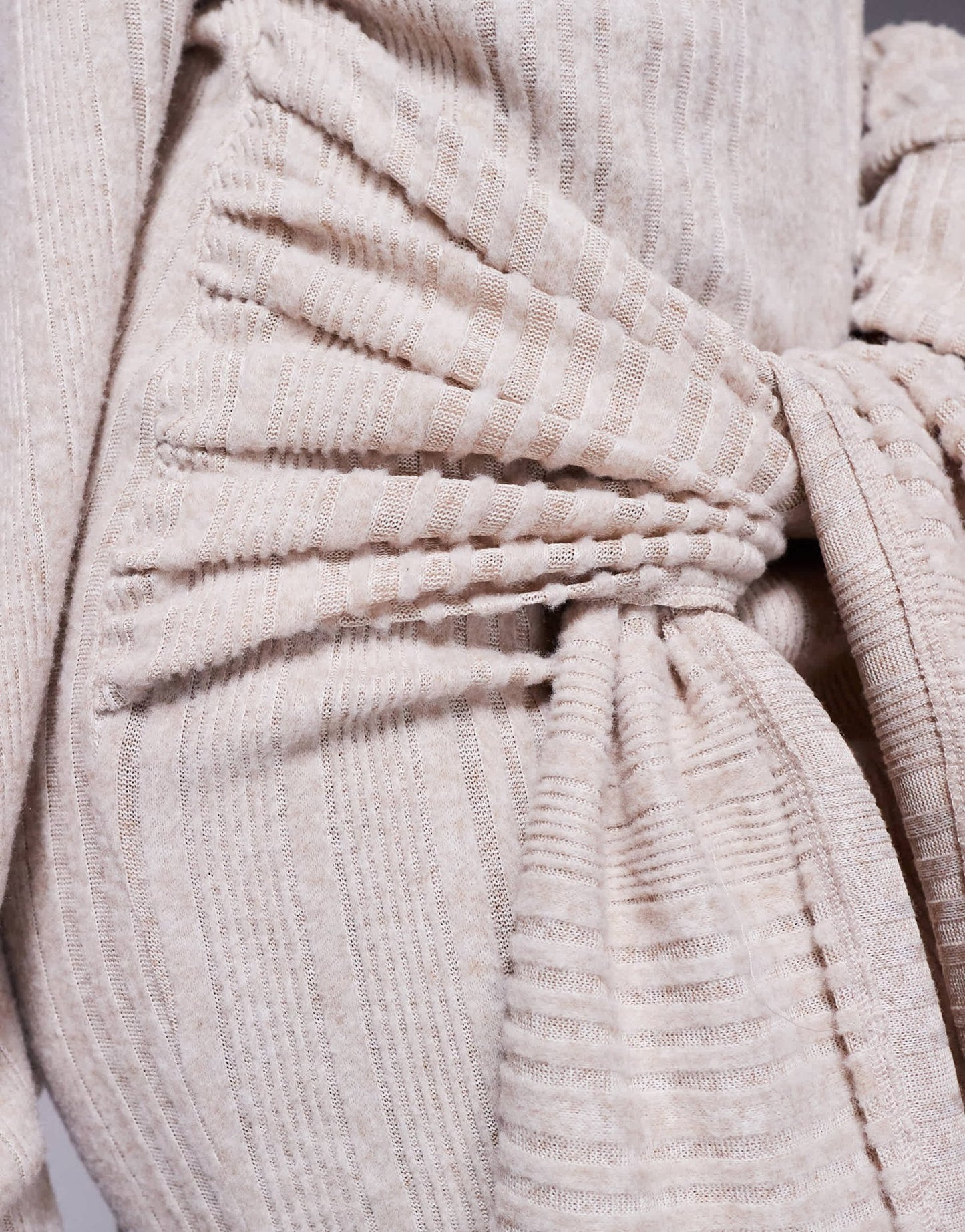 ASOS DESIGN supersoft chunky knit tie waist mini dress in oat - ASOS Sample Sale