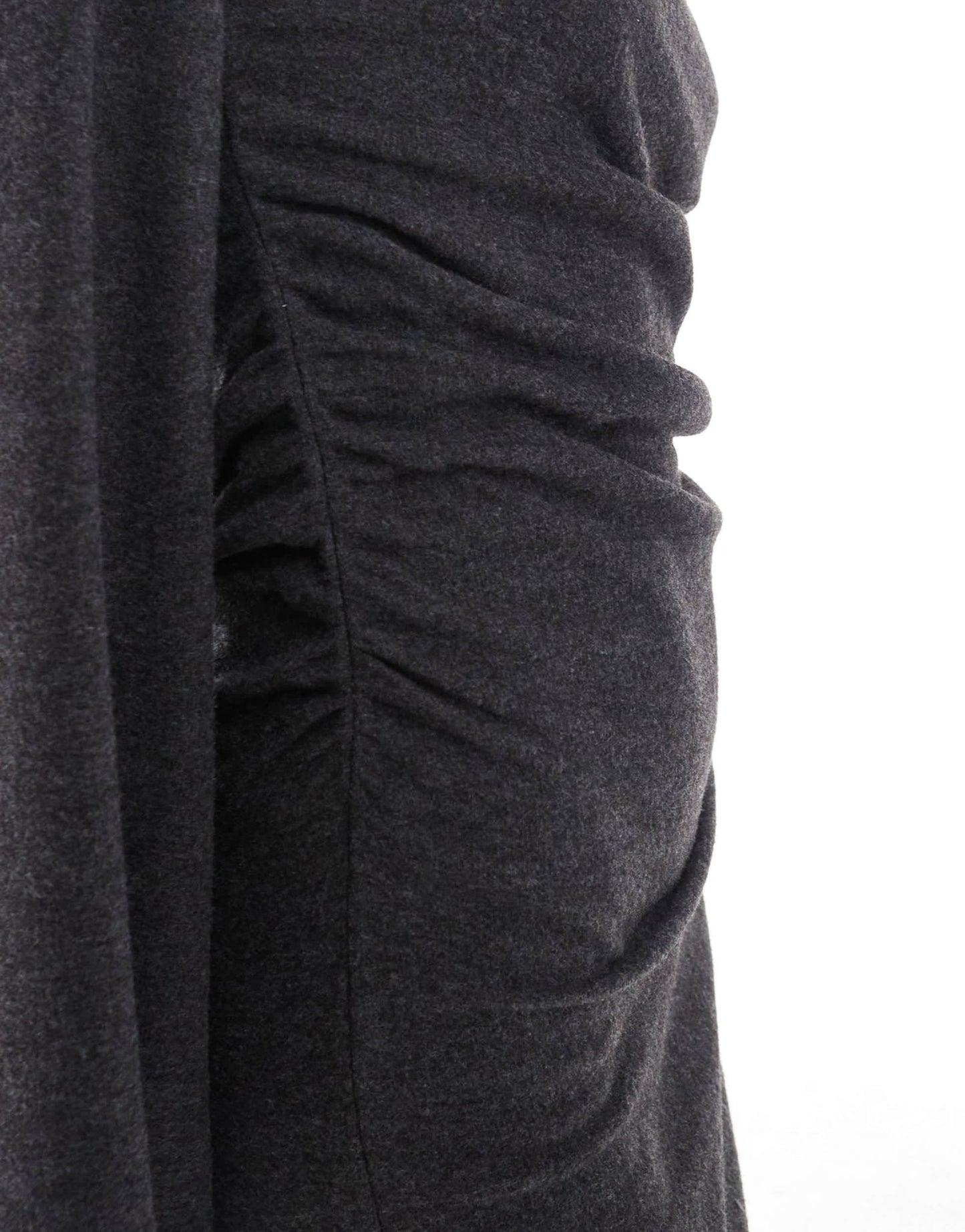 ASOS DESIGN supersoft slash neck mini dress in charcoal - ASOS Sample Sale