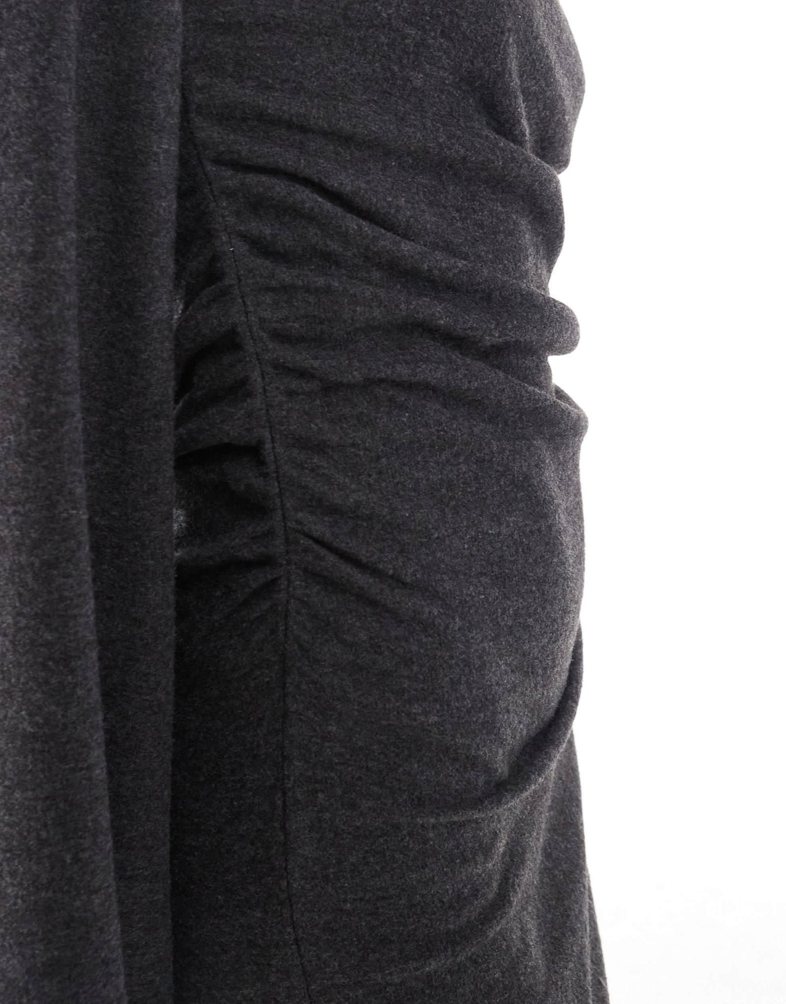 ASOS DESIGN supersoft slash neck mini dress in charcoal - ASOS Sample Sale