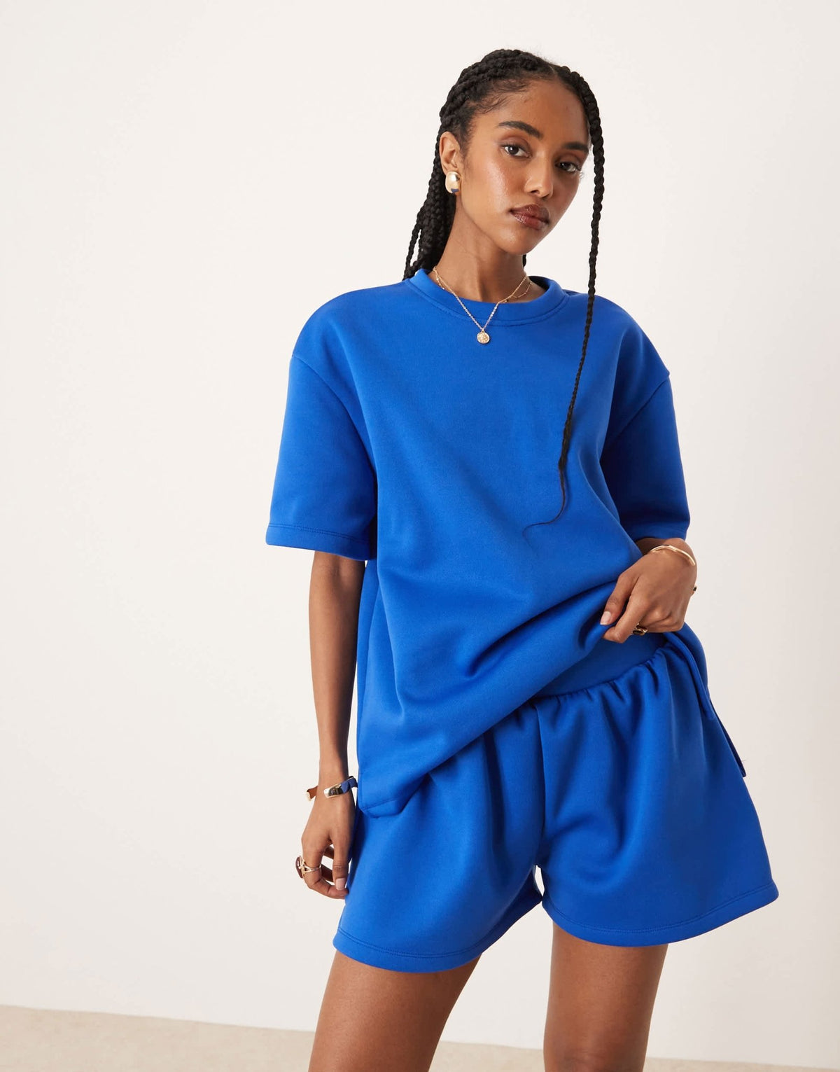 ASOS DESIGN sweat co-ord short in blue - ASOS Sample Sale