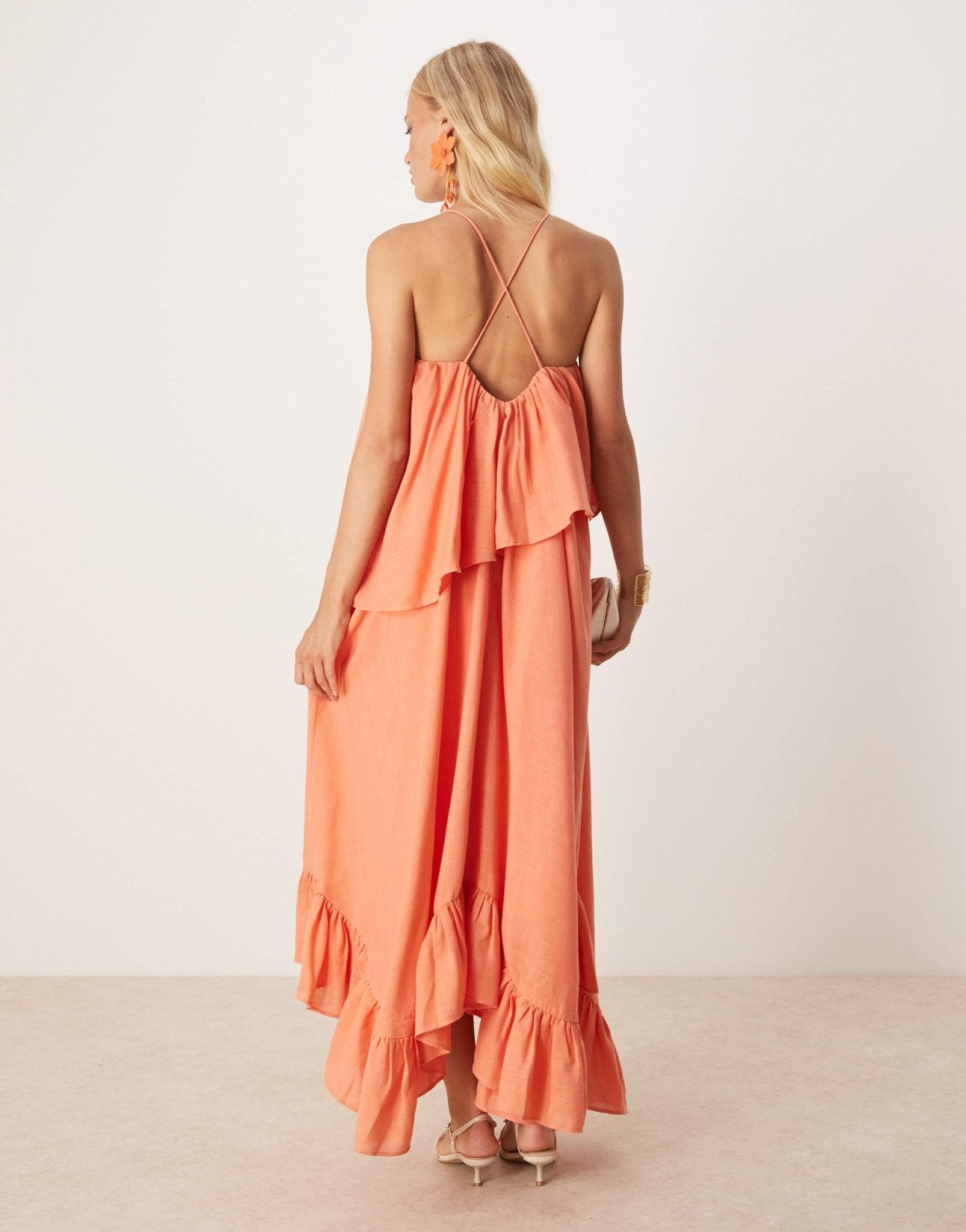 ASOS DESIGN sweetheart double layer volume maxi dress with pephem in c – ASOS Sample Sale