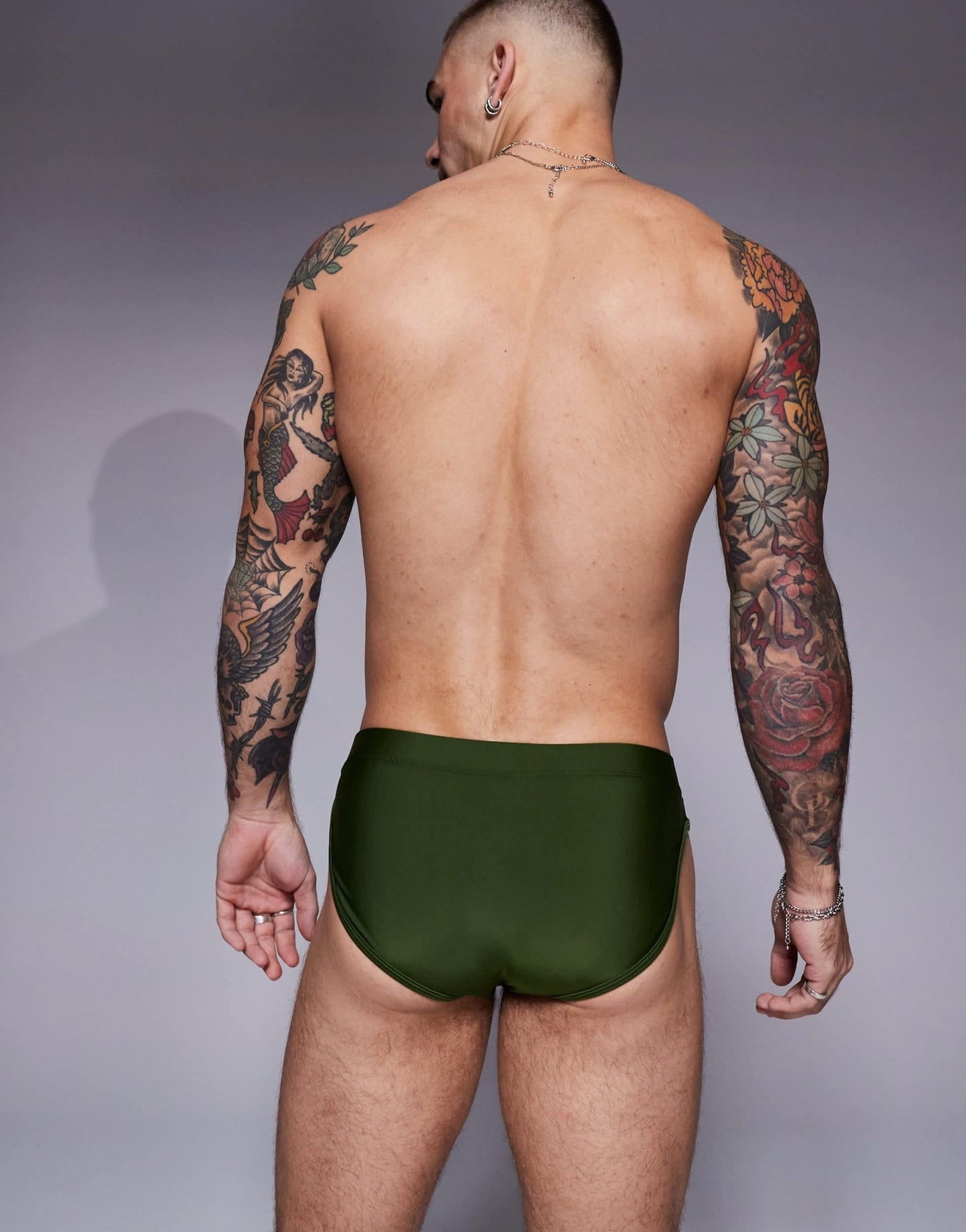 ASOS DESIGN swim briefs in green - ASOS Sample Sale