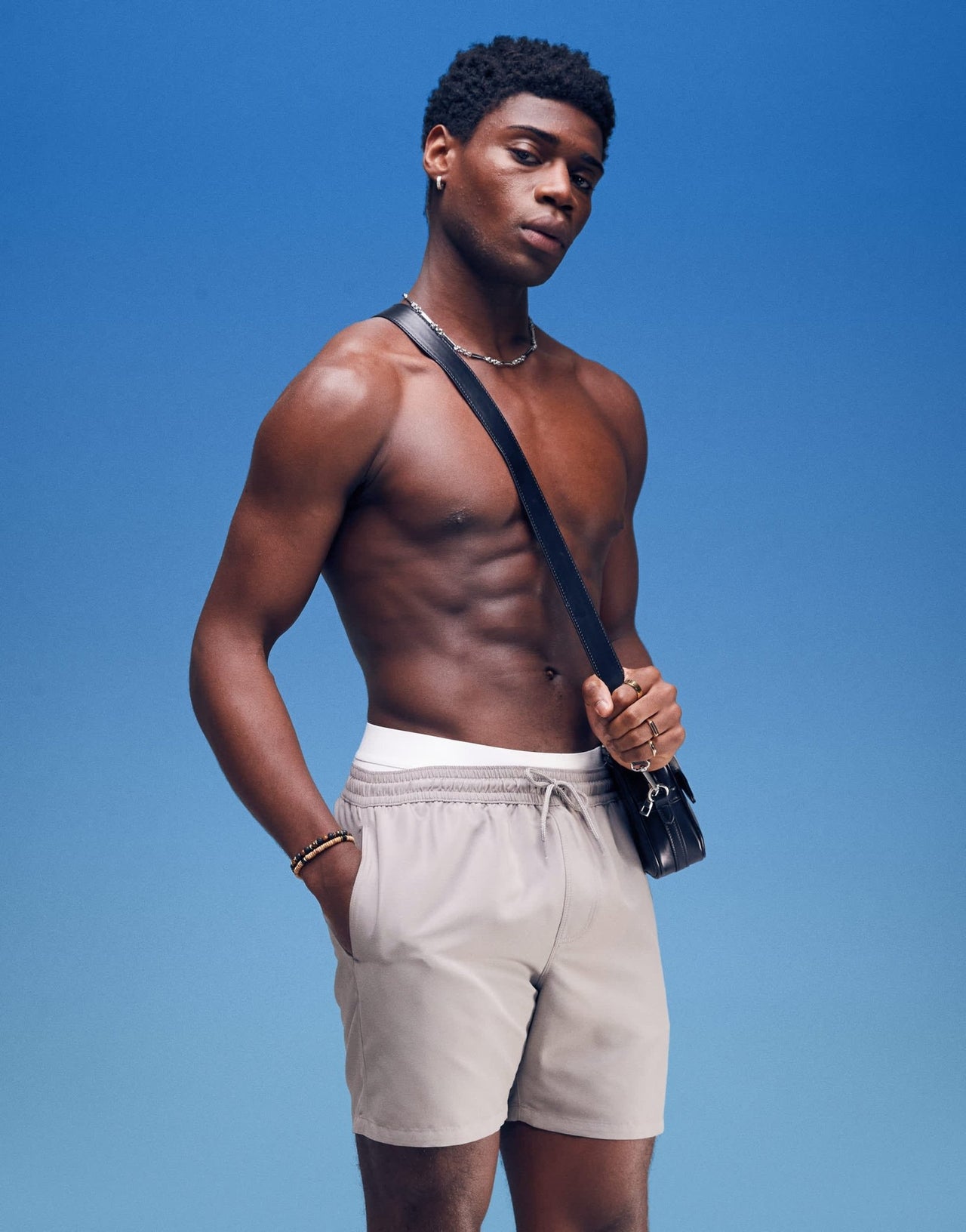 ASOS DESIGN swim shorts in mid length in grey - ASOS Sample Sale