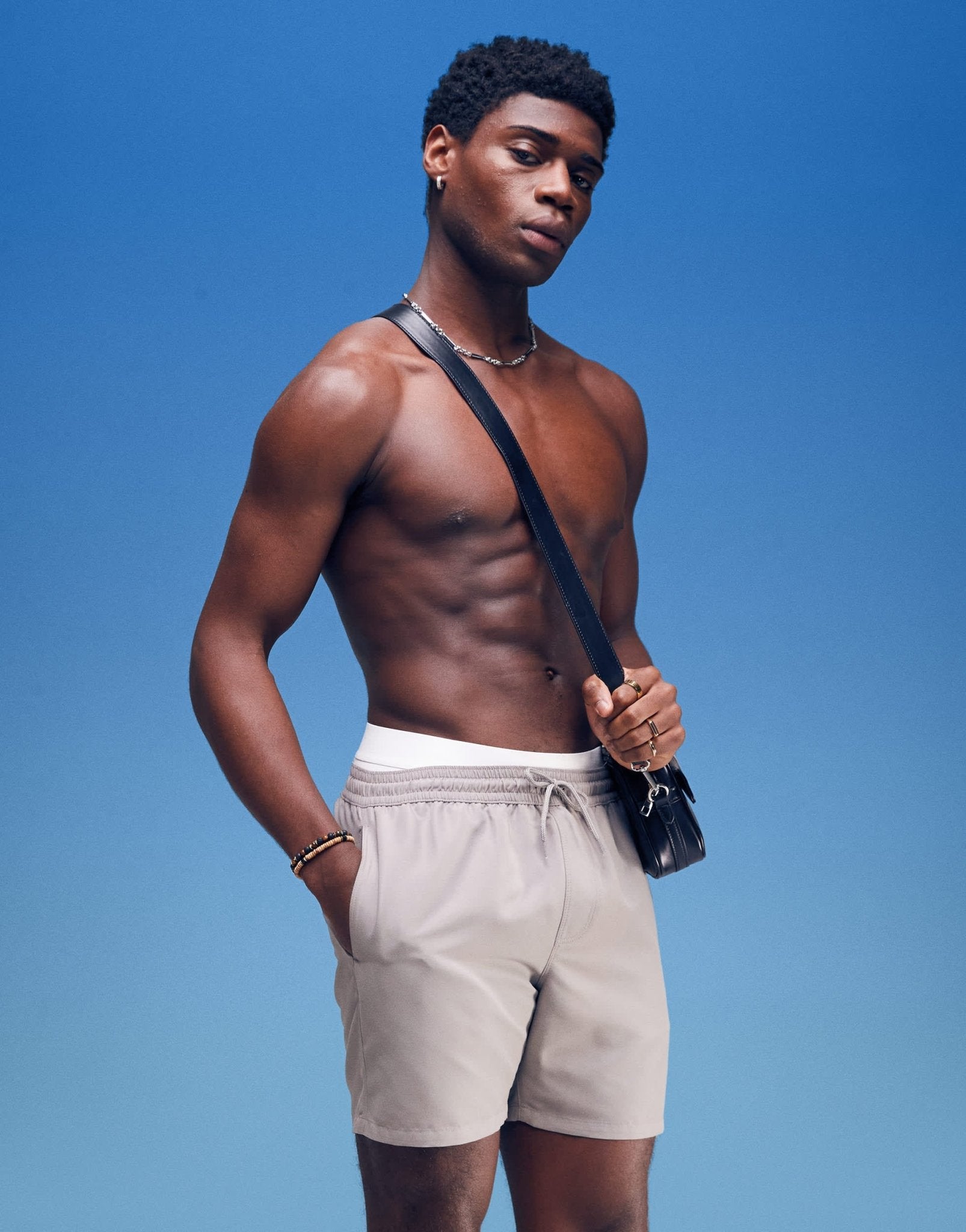 ASOS DESIGN swim shorts in mid length in grey - ASOS Sample Sale