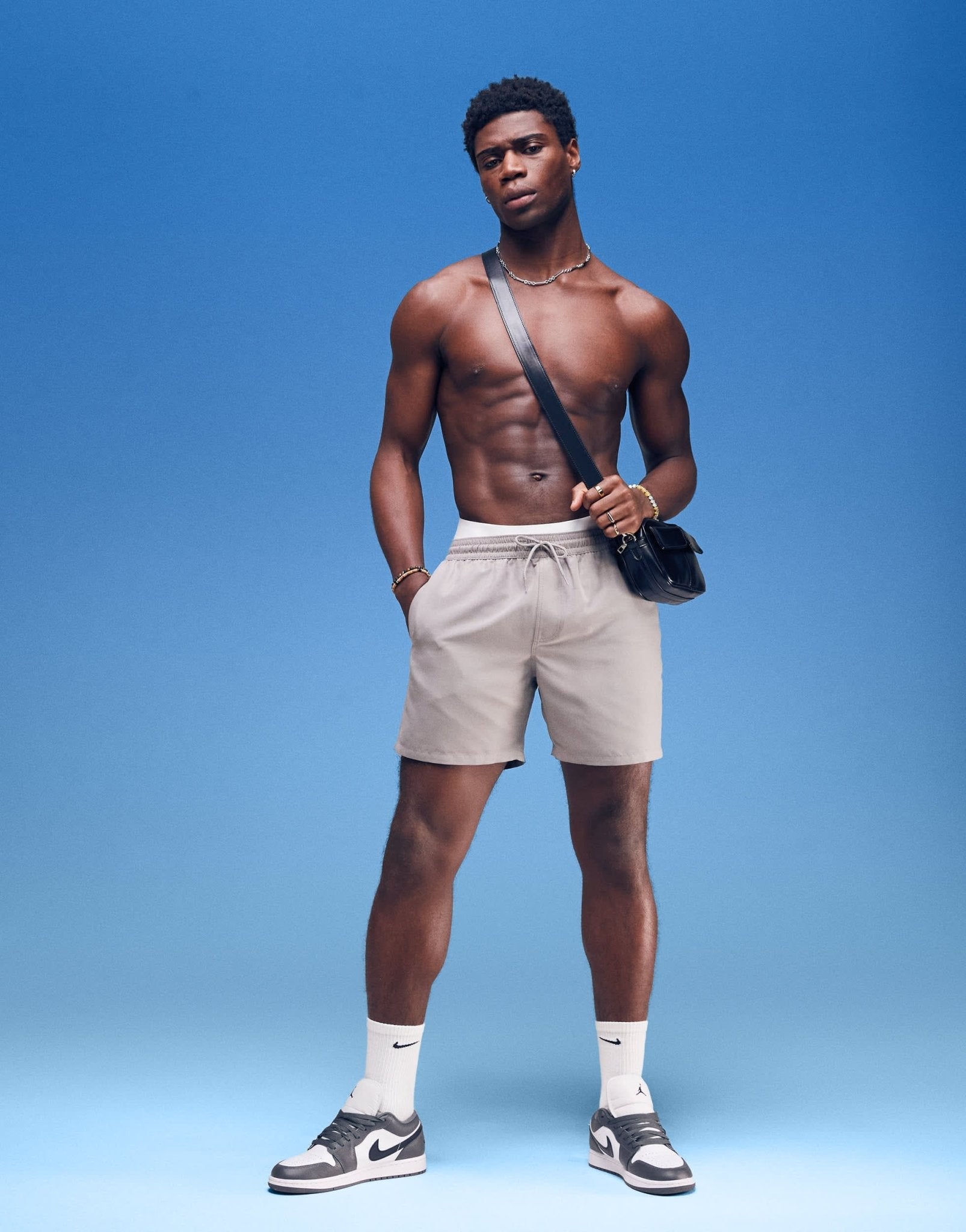 ASOS DESIGN swim shorts in mid length in grey - ASOS Sample Sale