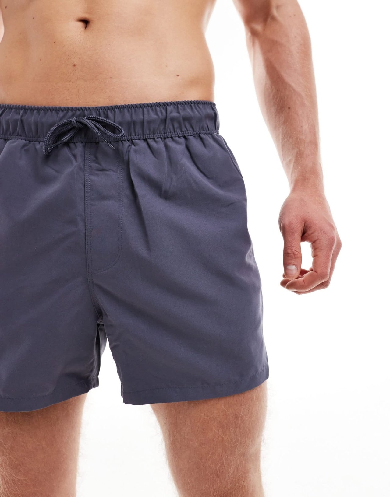 ASOS DESIGN swim shorts in short length in Grey - ASOS Sample Sale