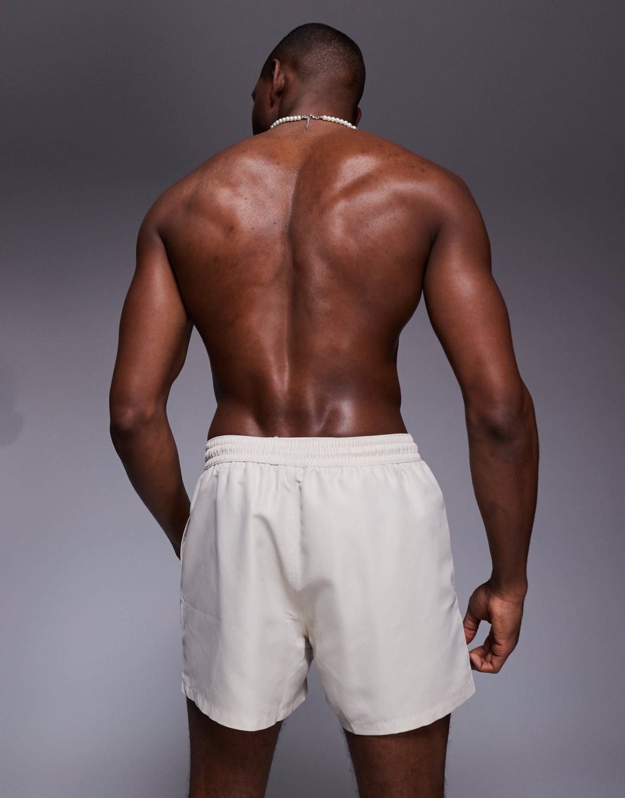ASOS DESIGN swim shorts in short length in light stone - ASOS Sample Sale