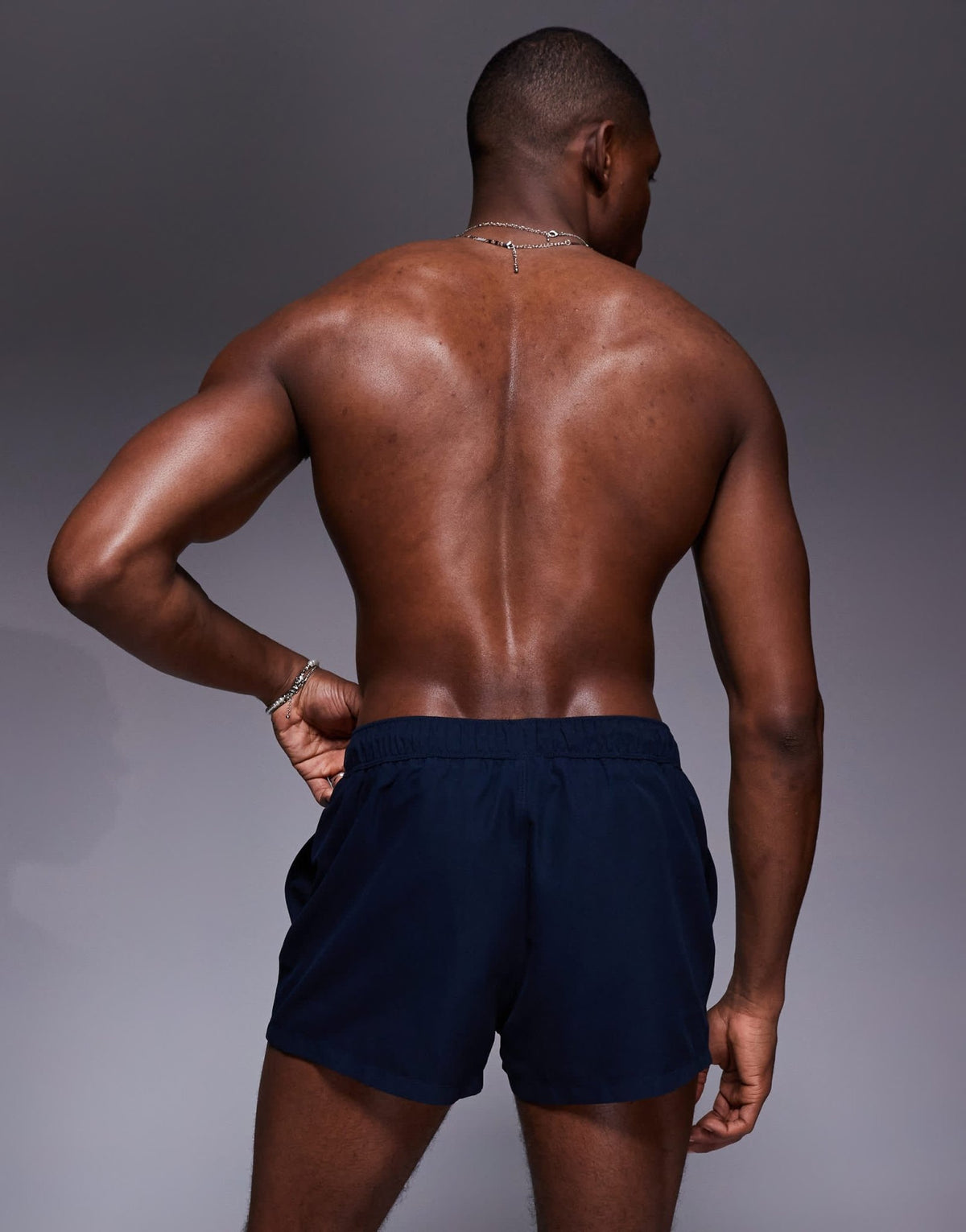 ASOS DESIGN swim shorts in super short length in navy - ASOS Sample Sale