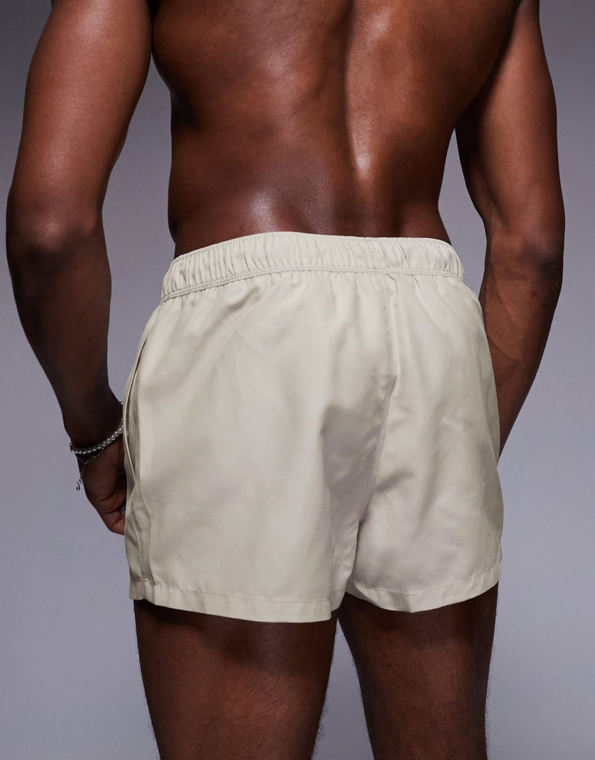 ASOS DESIGN swim shorts in super short length in sage - ASOS Sample Sale