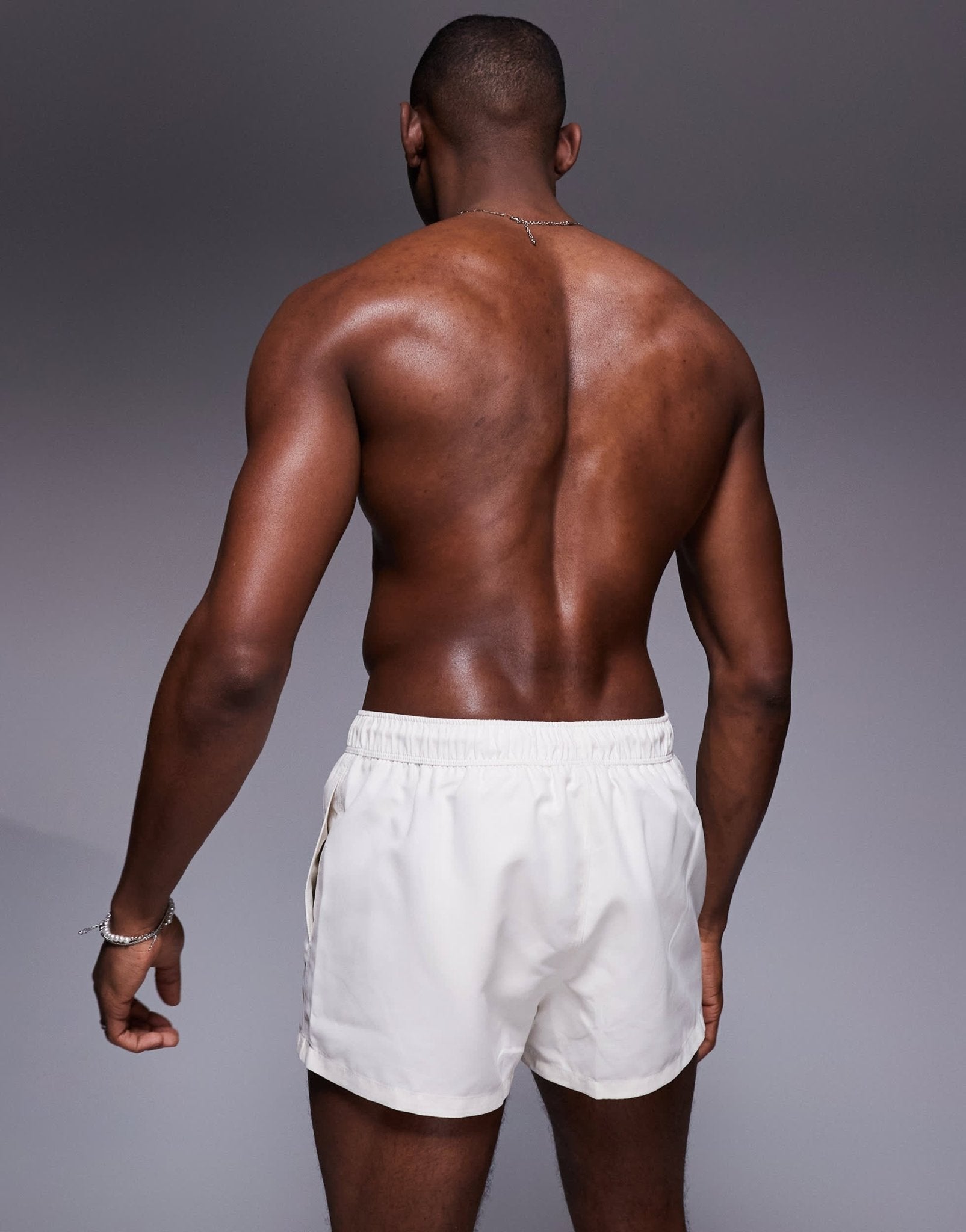 ASOS DESIGN swim shorts in super short length in white - ASOS Sample Sale