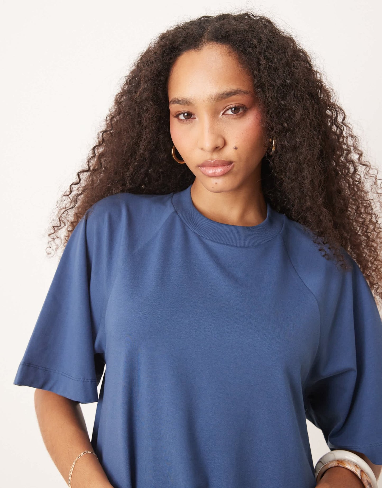 ASOS DESIGN T shirt swing mini dress in blue - ASOS Sample Sale