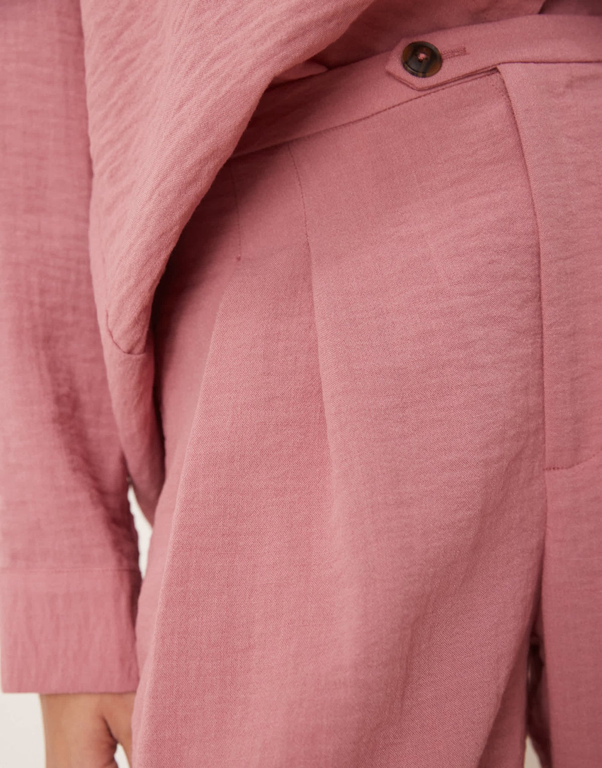 ASOS DESIGN tab detail tapered trousers co-ord in dusty pink - ASOS Sample Sale