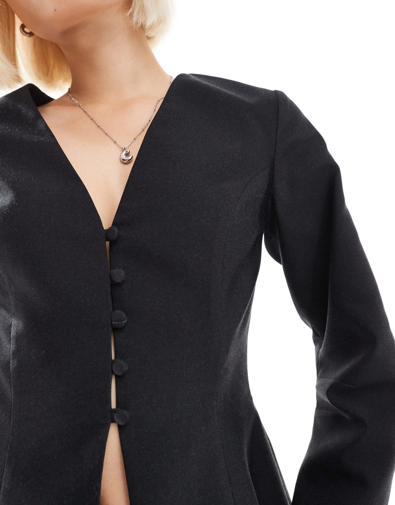 ASOS DESIGN tailored cinch waist blazer in black co ord - ASOS Sample Sale