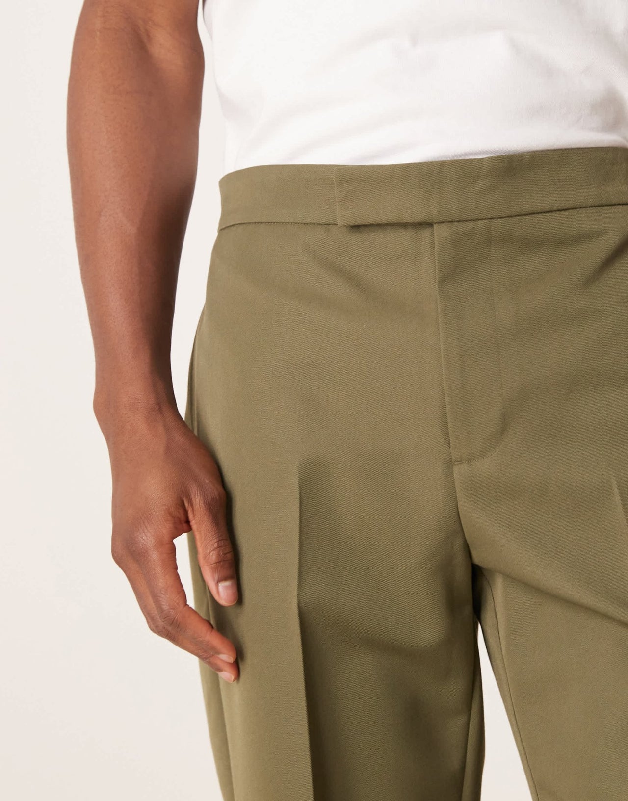 ASOS DESIGN tailored co-ord straight trousers in dark green with elasticated waist - ASOS Sample Sale