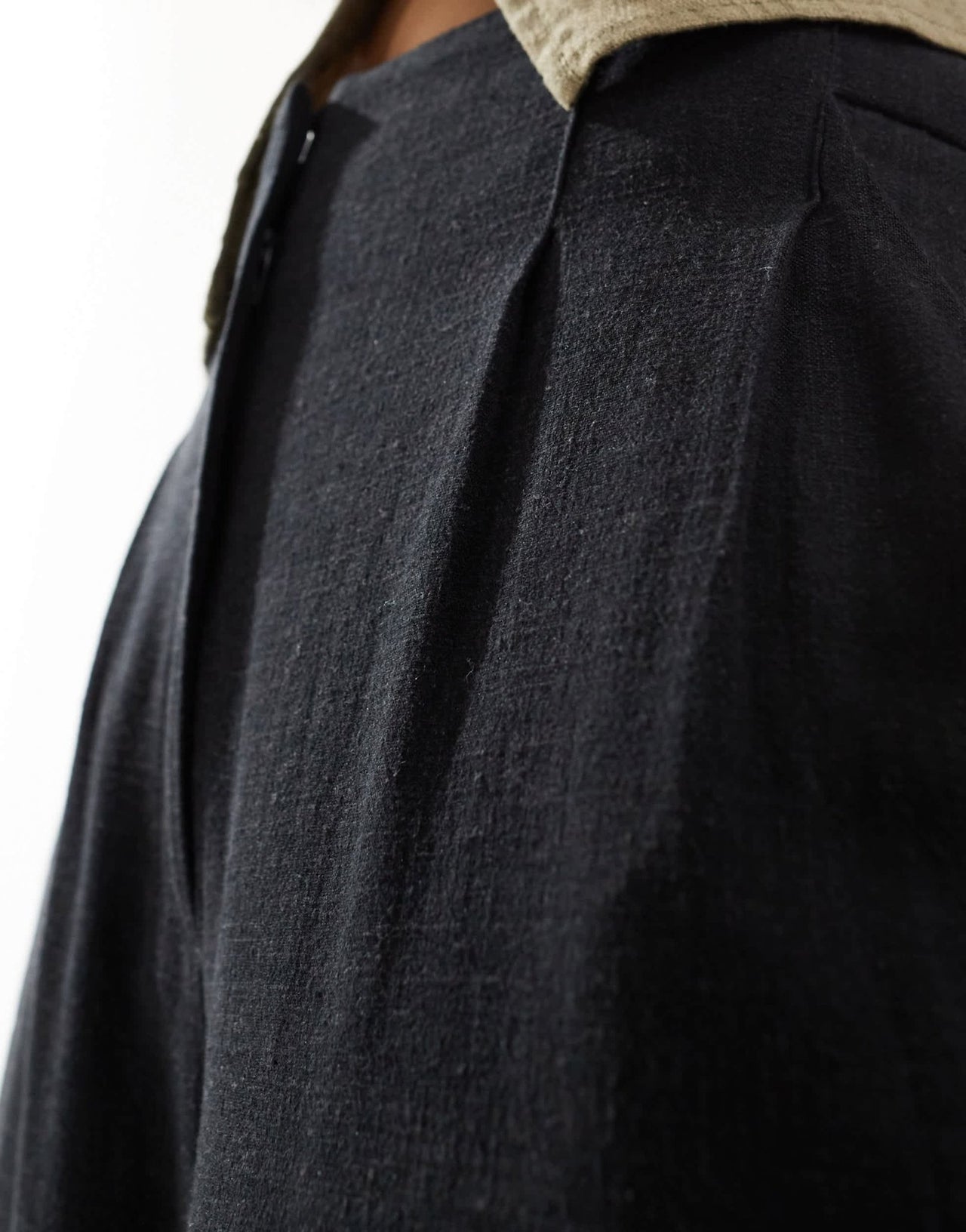 ASOS DESIGN tailored high waist seam detail wide leg linen trousers in black - ASOS Sample Sale
