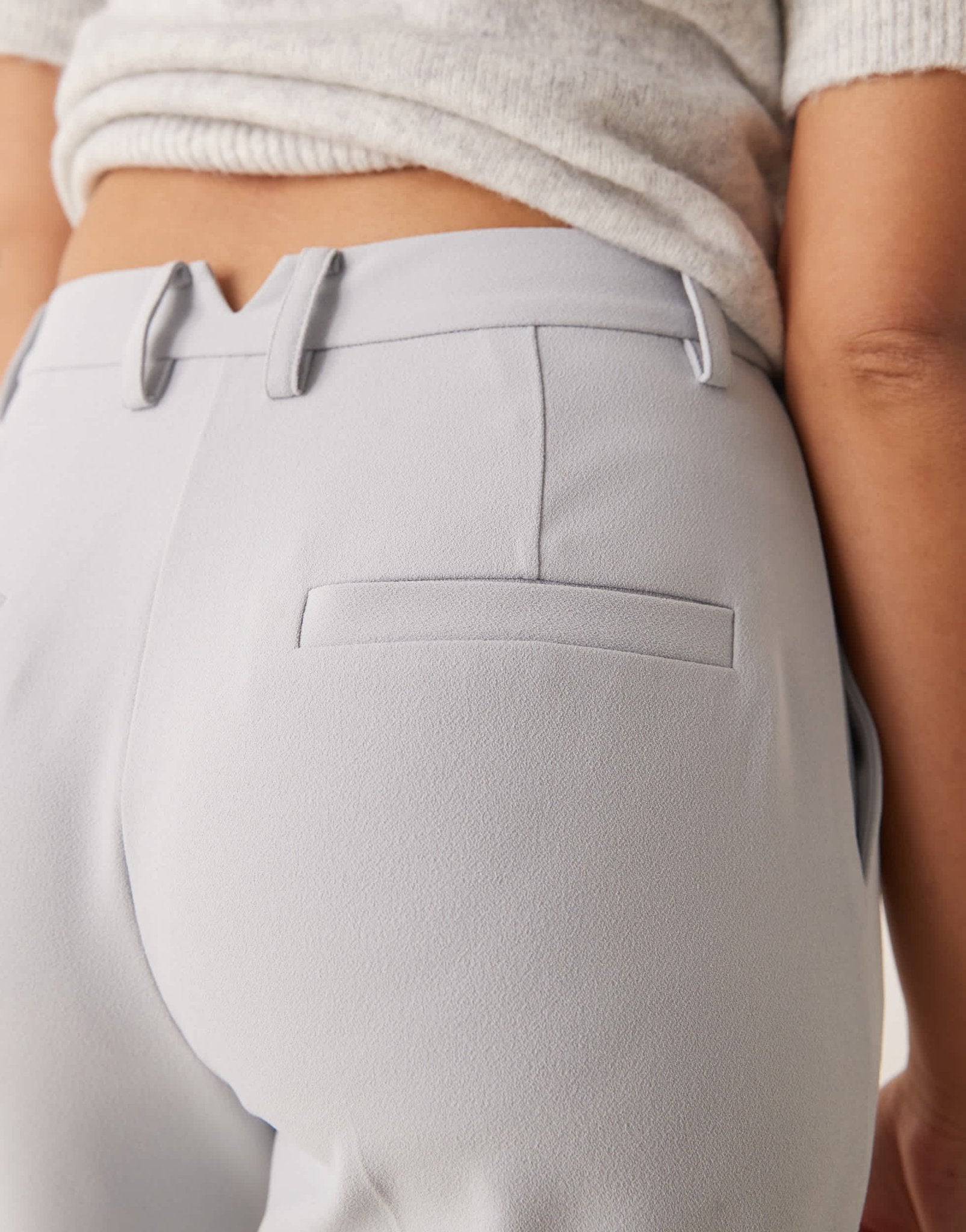 ASOS DESIGN tailored high waist straight leg trousers in light blue - ASOS Sample Sale
