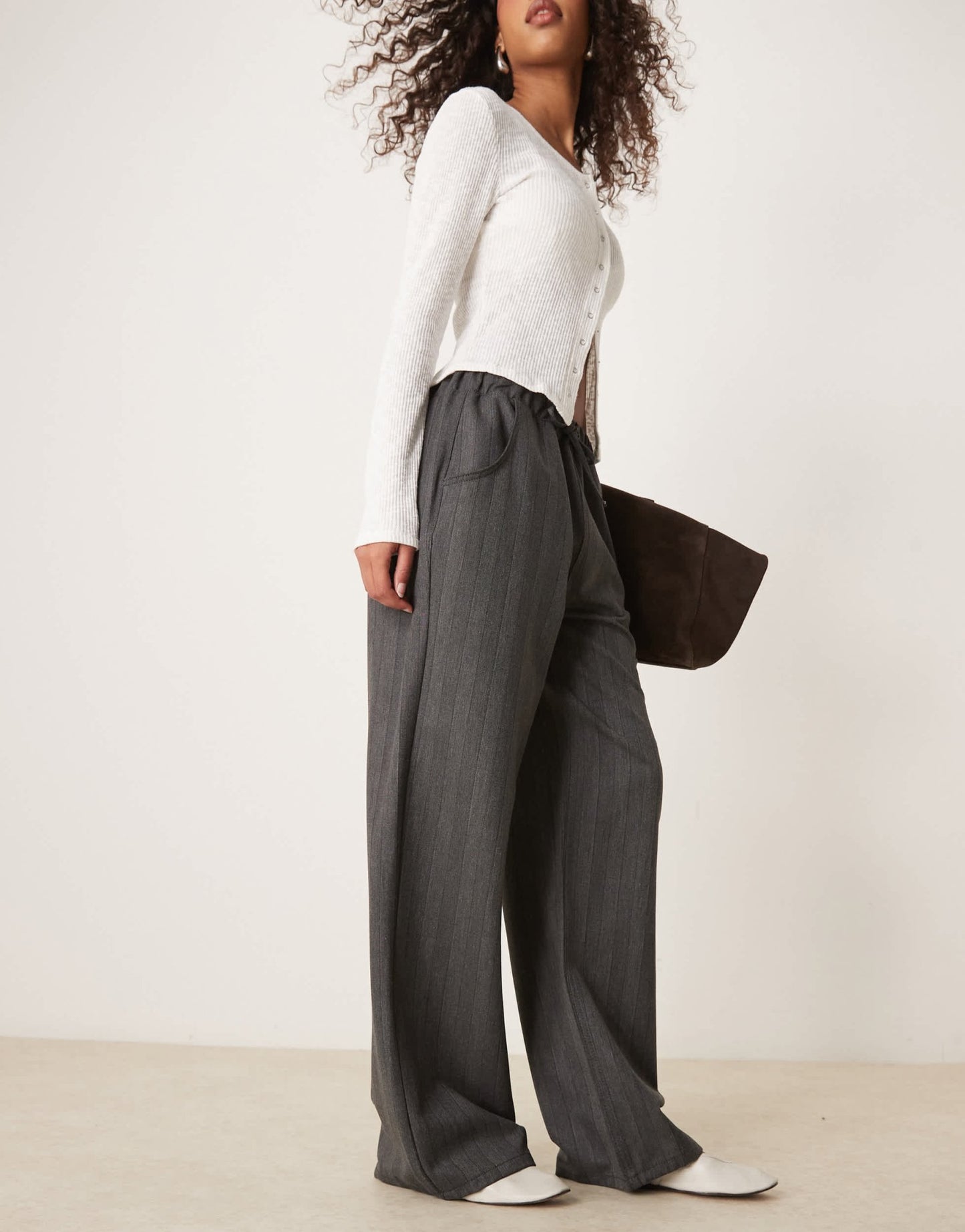 ASOS DESIGN tailored jogger with drawstring waist in grey - ASOS Sample Sale