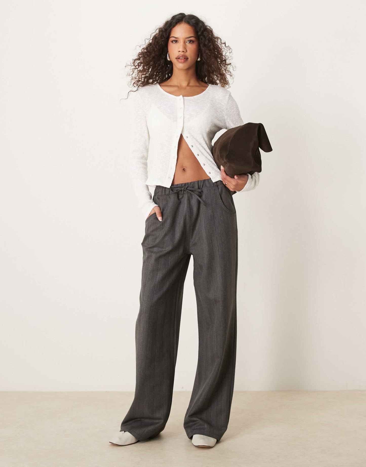 ASOS DESIGN tailored jogger with drawstring waist in grey - ASOS Sample Sale