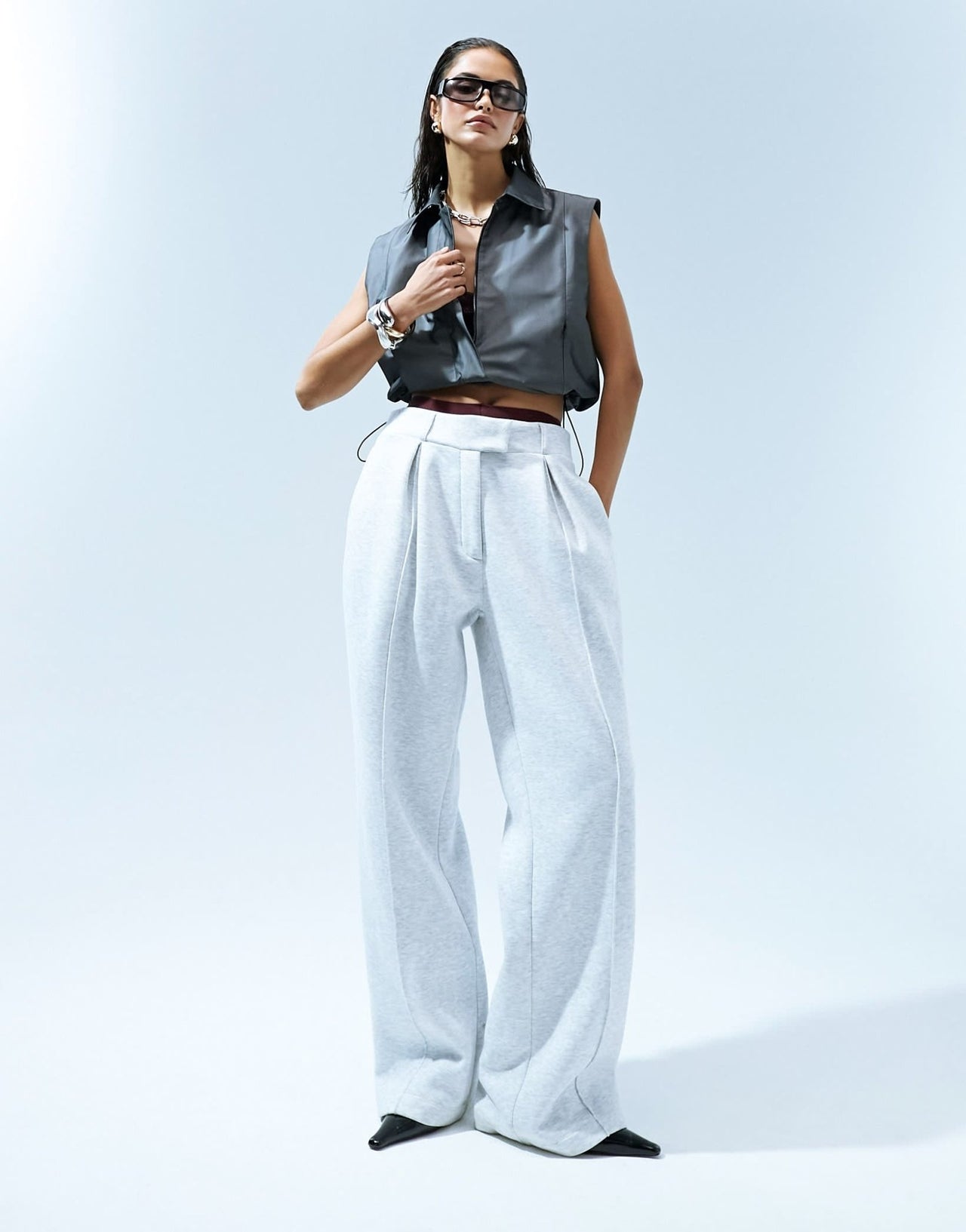 ASOS DESIGN tailored joggers in grey marl - ASOS Sample Sale