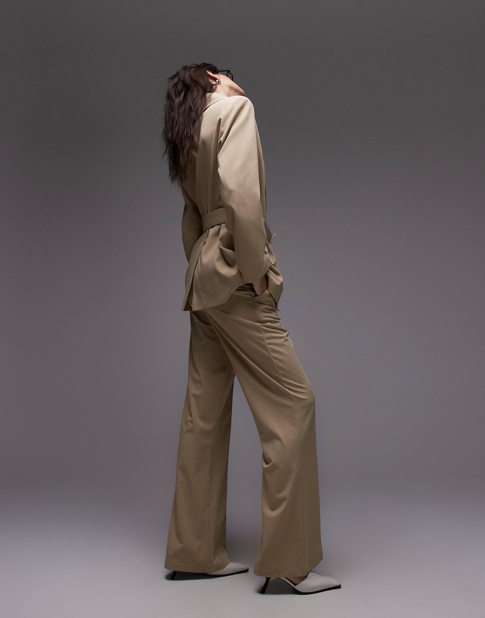 ASOS DESIGN tailored kickflare trouser in camel co ord - ASOS Sample Sale