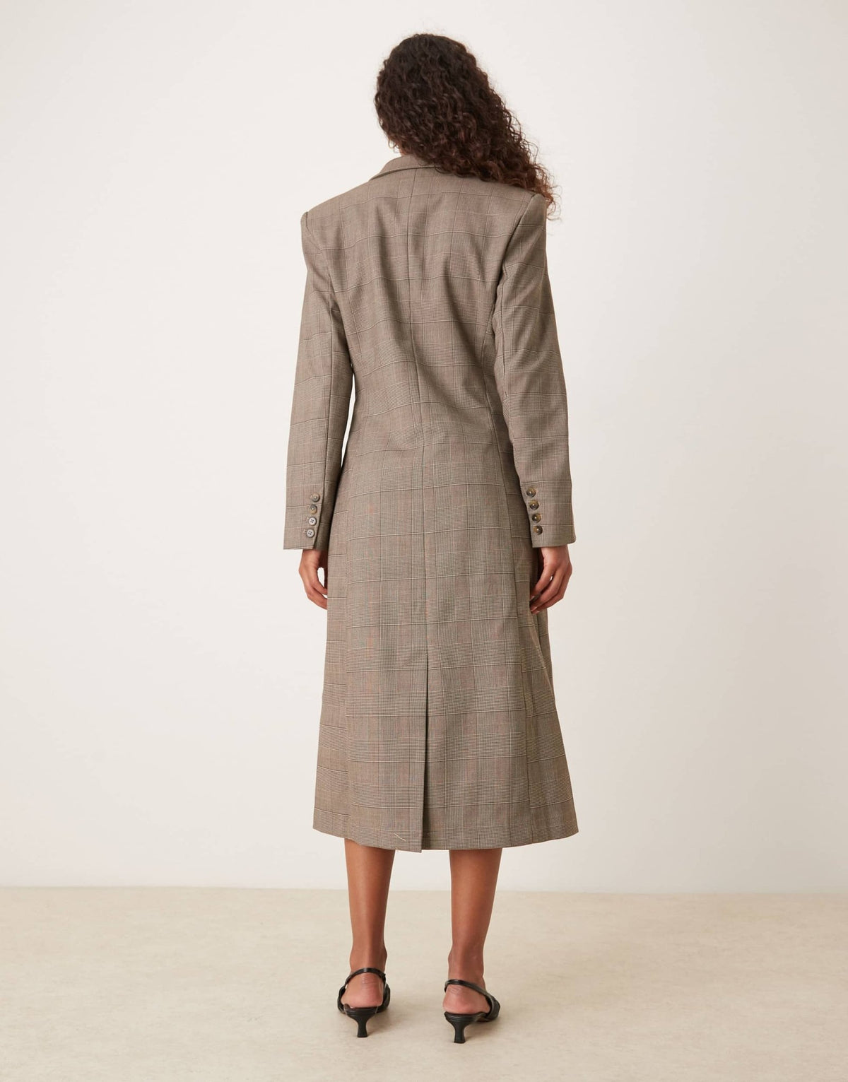 ASOS DESIGN tailored longline blazer co-ord in check - ASOS Sample Sale