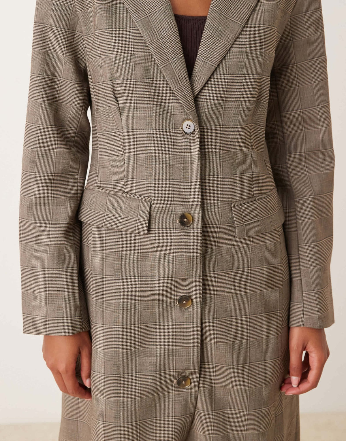 ASOS DESIGN tailored longline blazer co-ord in check - ASOS Sample Sale