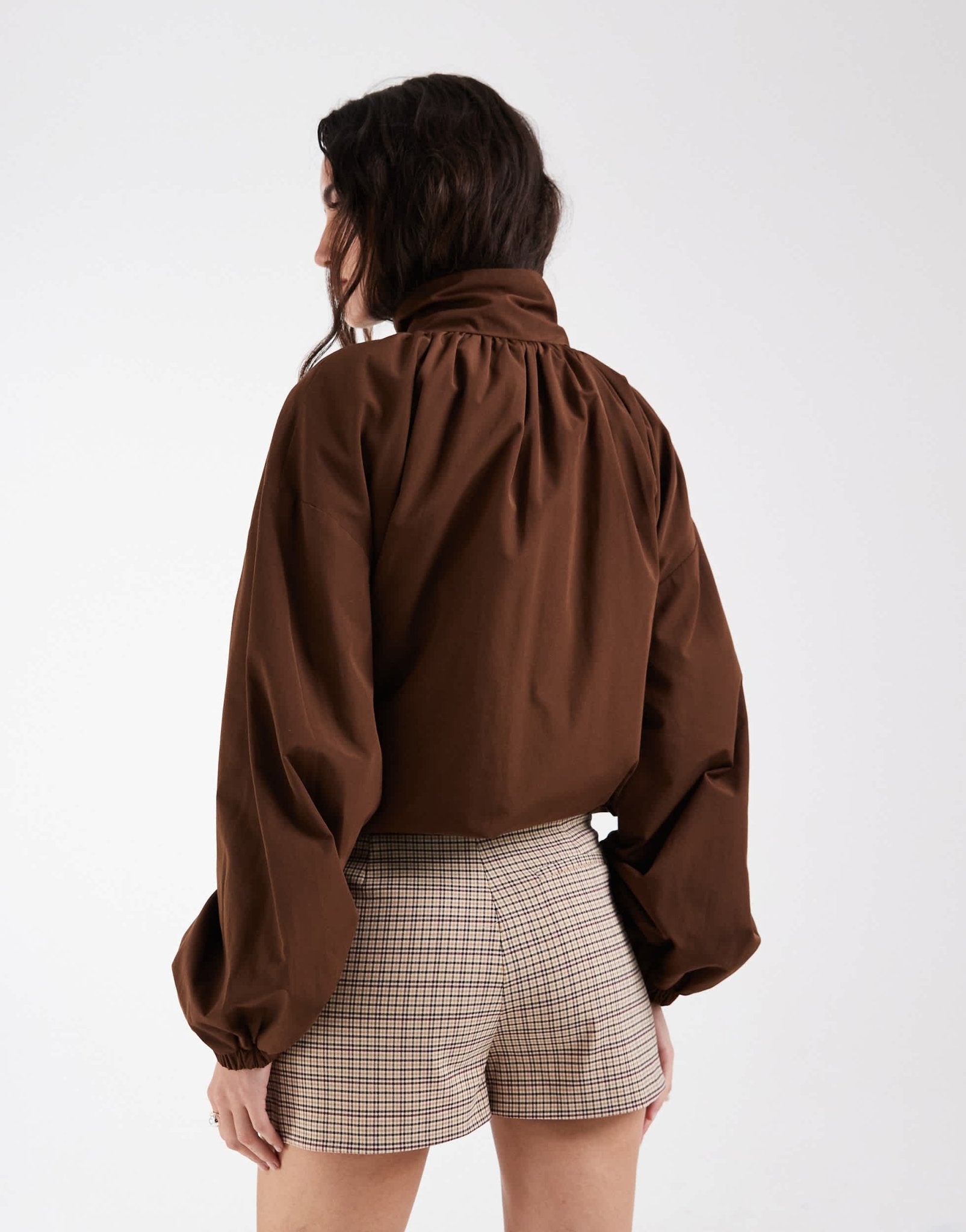 ASOS DESIGN tailored micro short in beige check - ASOS Sample Sale