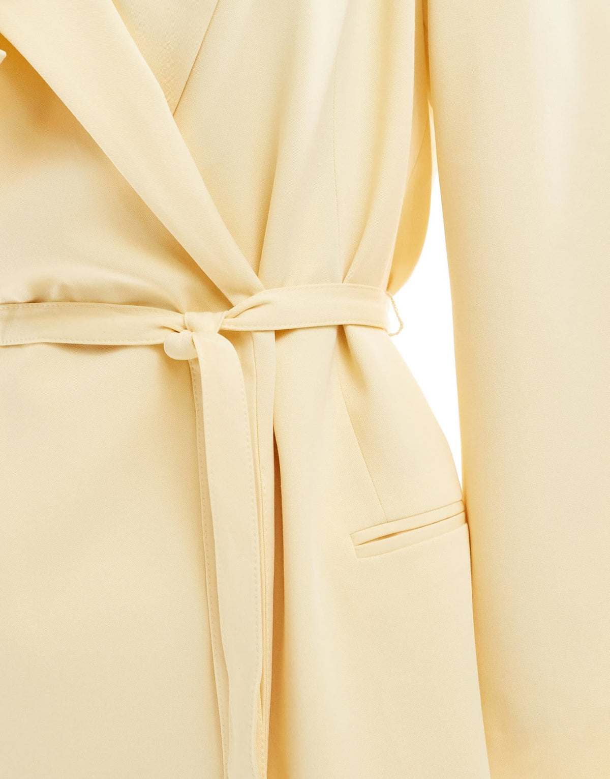 ASOS DESIGN tailored oversized tie waist blazer in buttermilk co ord - ASOS Sample Sale