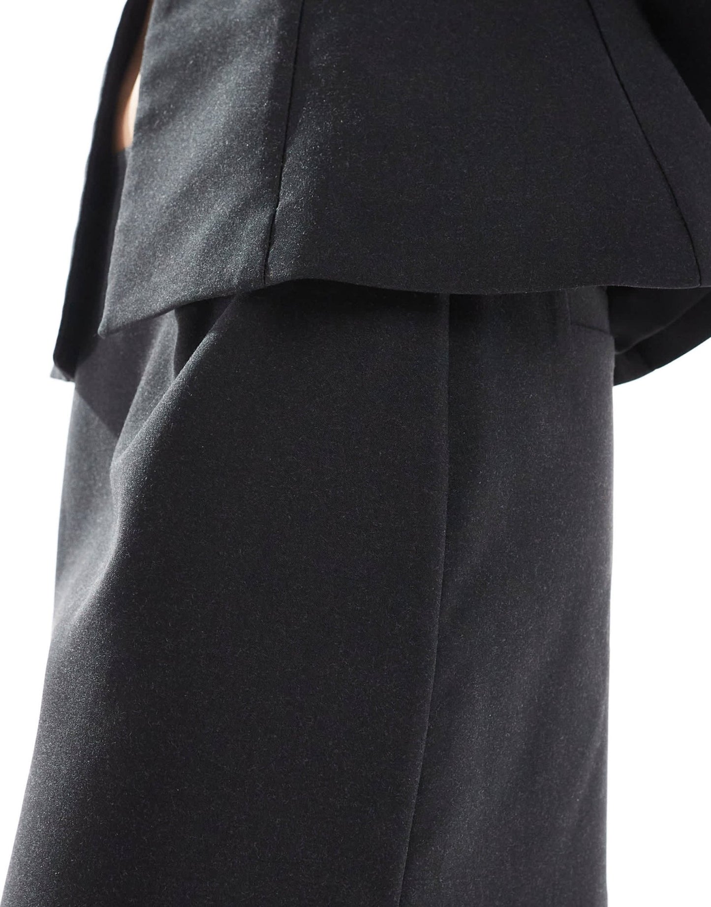 ASOS DESIGN tailored pelmet mini skirt in black co ord - ASOS Sample Sale