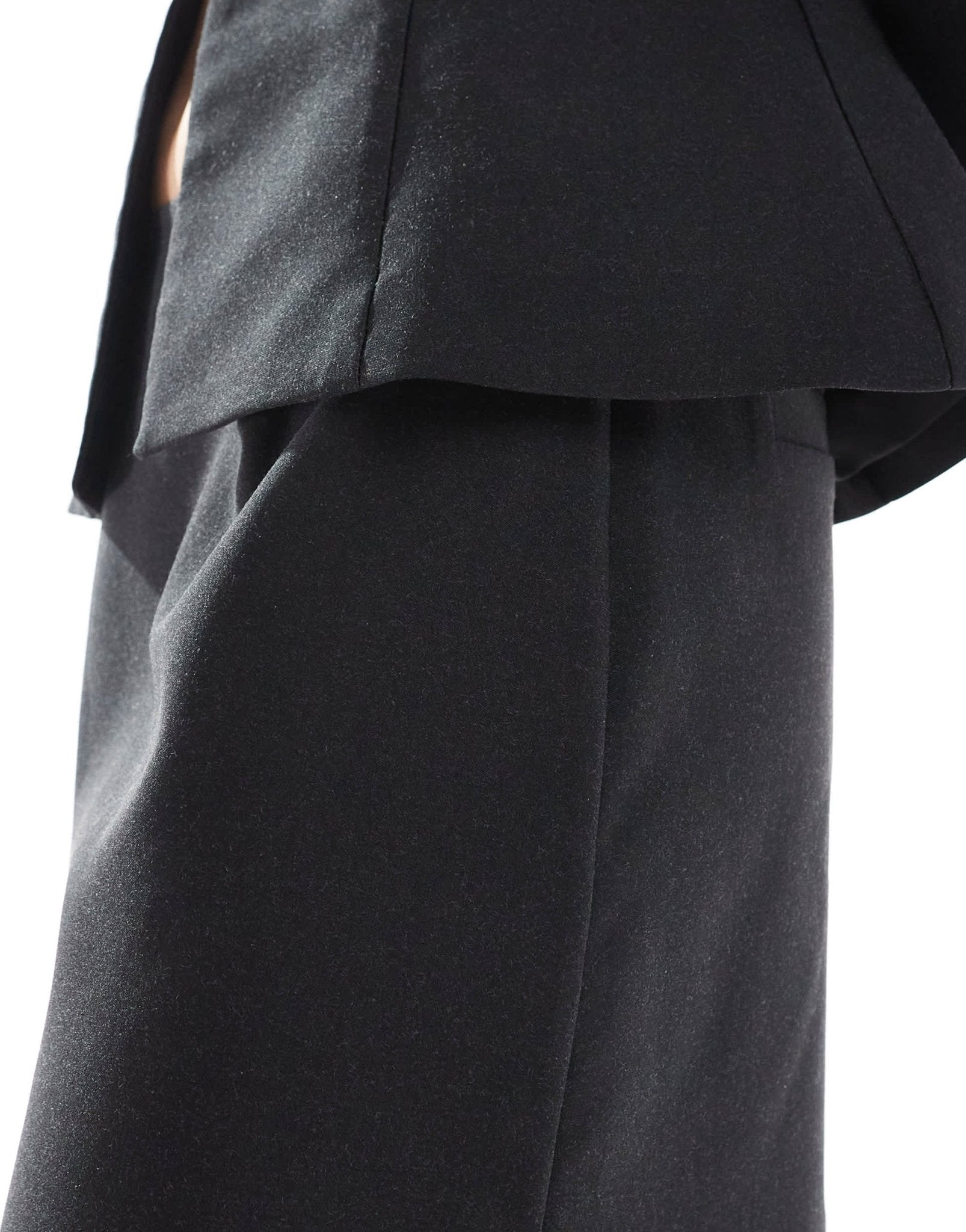 ASOS DESIGN tailored pelmet mini skirt in black co ord - ASOS Sample Sale