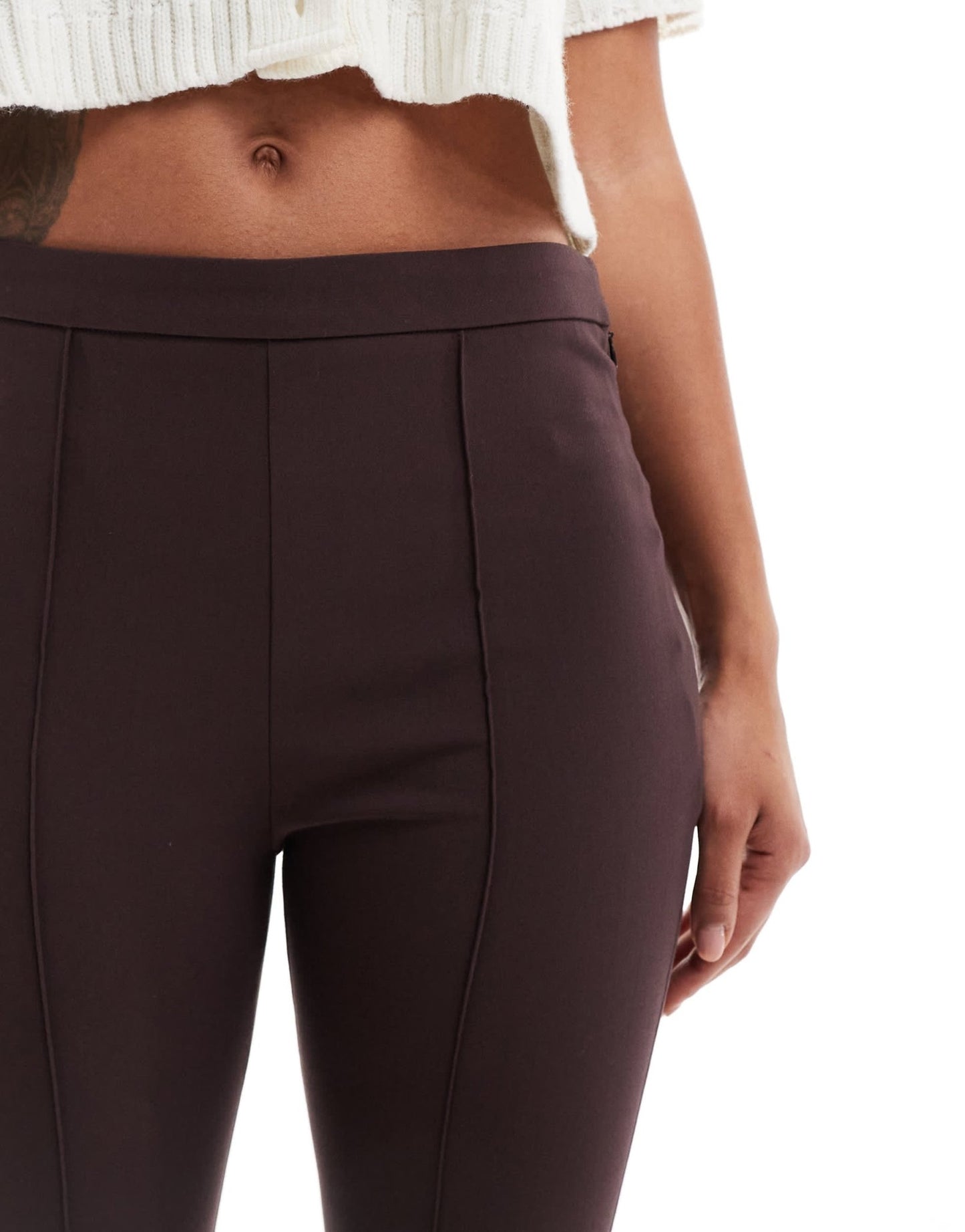 ASOS DESIGN tailored pintuck trousers in chocolate - ASOS Sample Sale