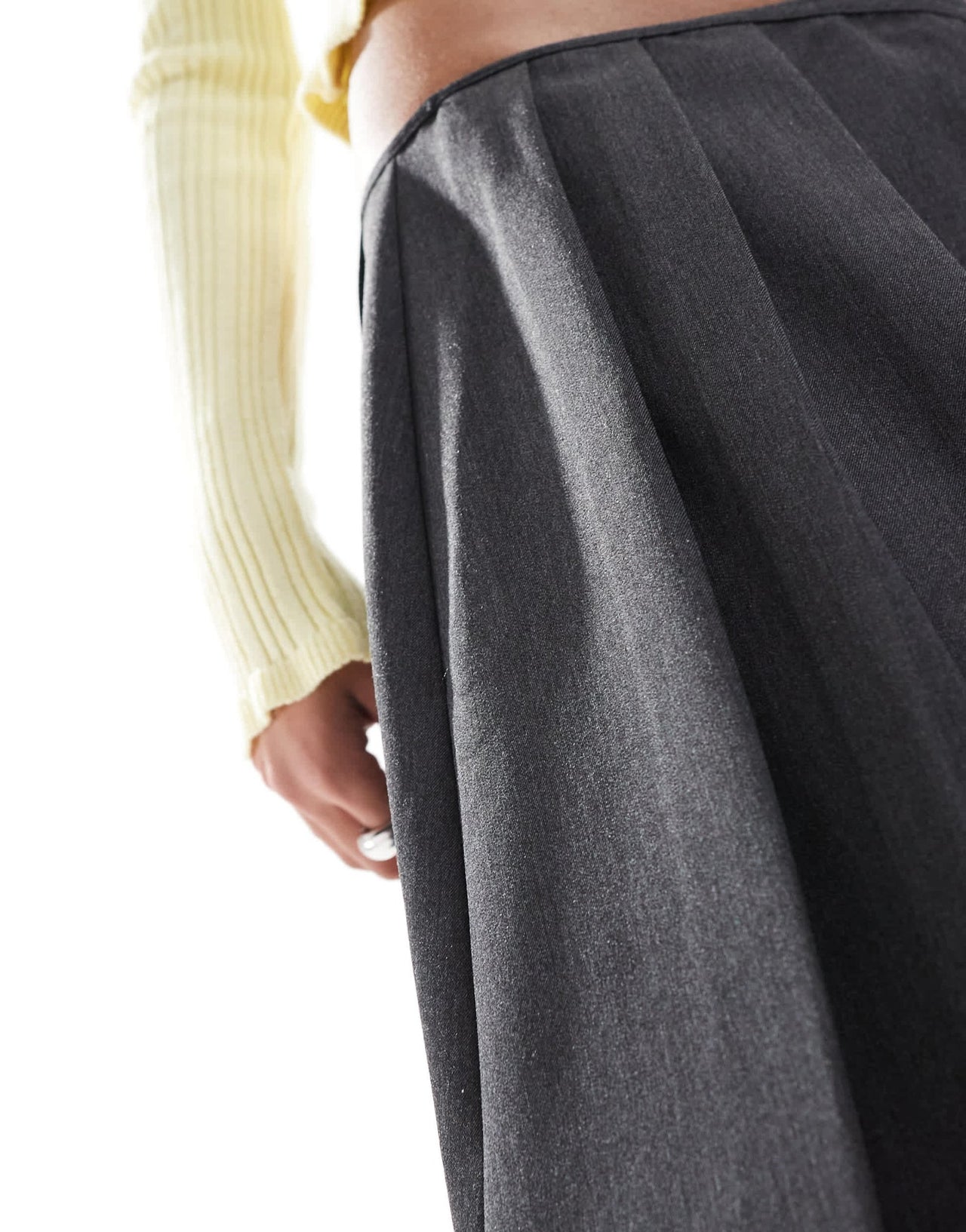 ASOS DESIGN tailored pleated wrap mini skirt in grey - ASOS Sample Sale