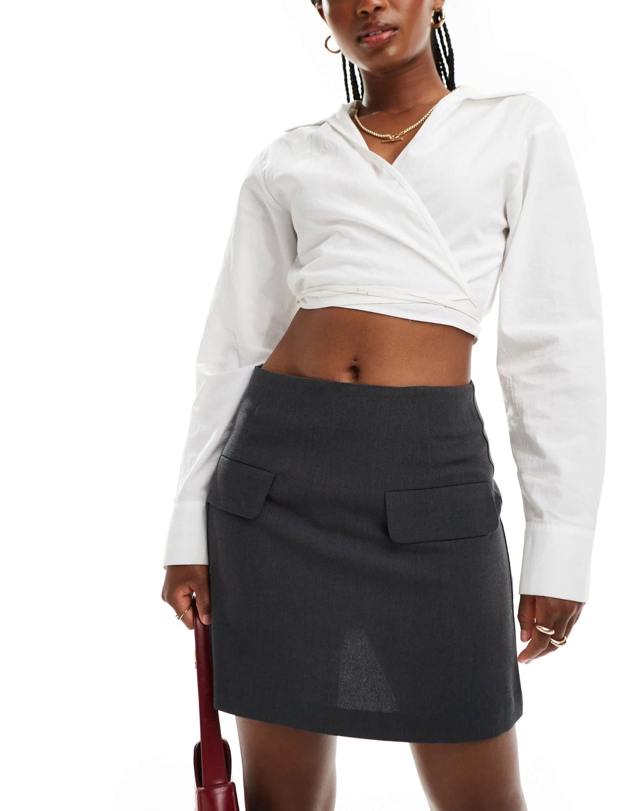 ASOS DESIGN tailored pocket detail mini skirt - ASOS Sample Sale