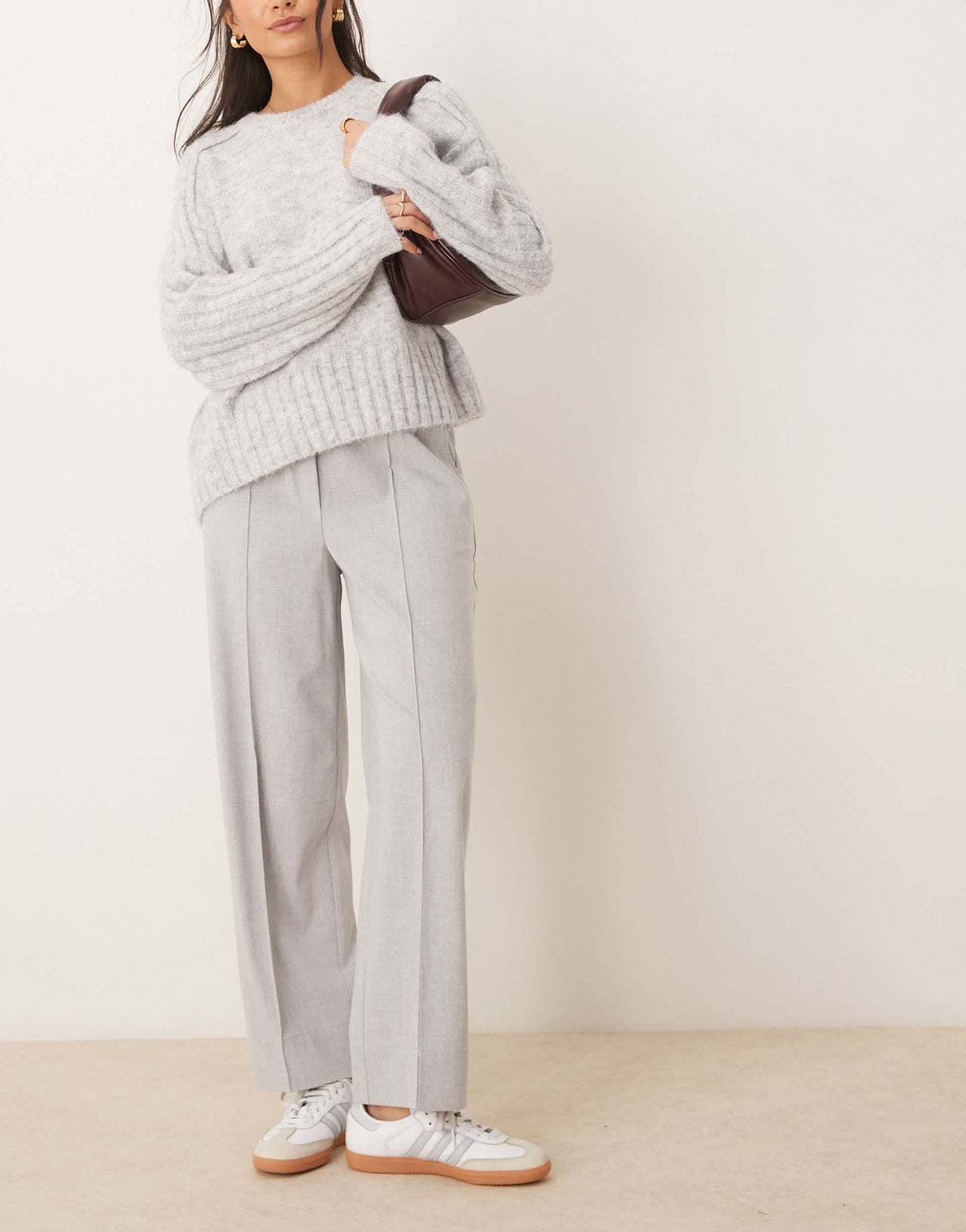 ASOS DESIGN tailored pull on ankle grazer trousers in grey - ASOS Sample Sale