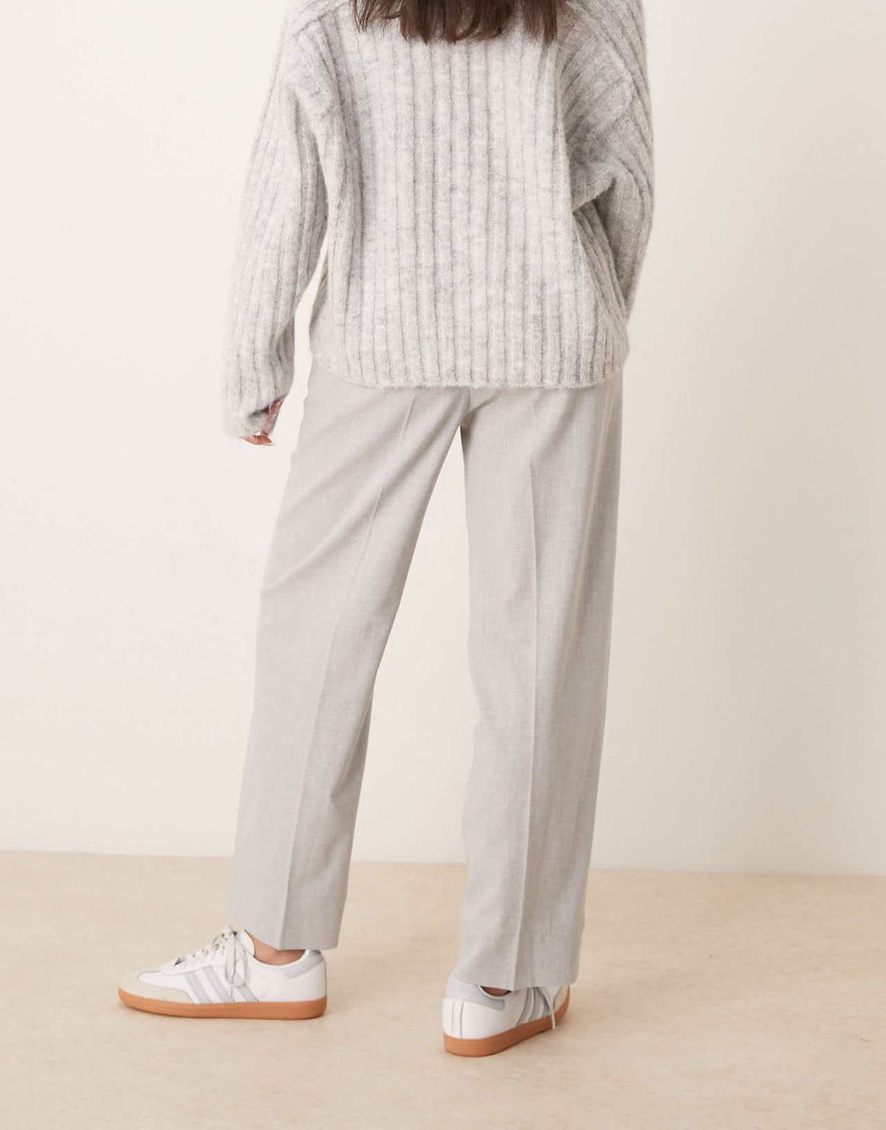 ASOS DESIGN tailored pull on ankle grazer trousers in grey - ASOS Sample Sale