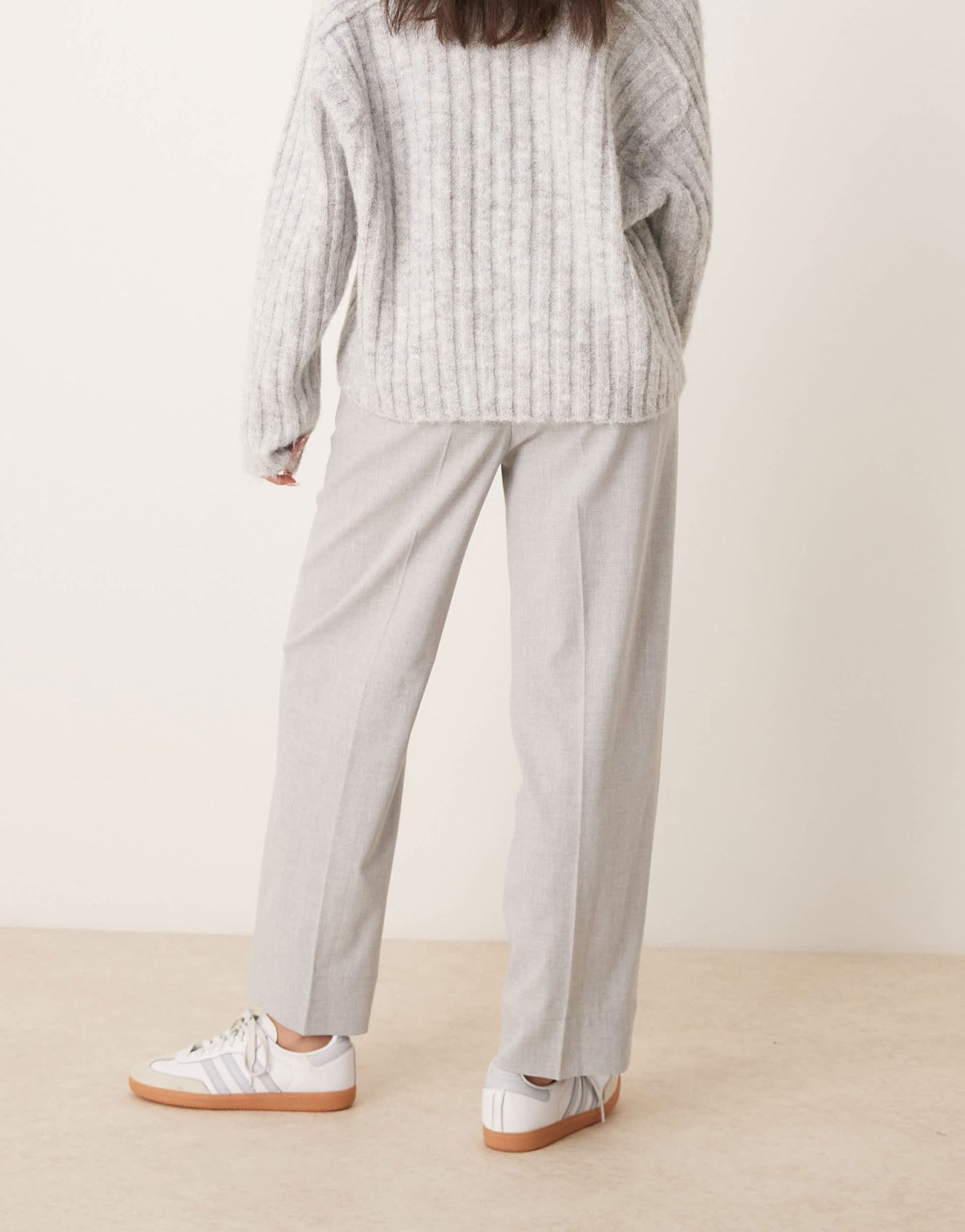 ASOS DESIGN tailored pull on ankle grazer trousers in grey - ASOS Sample Sale