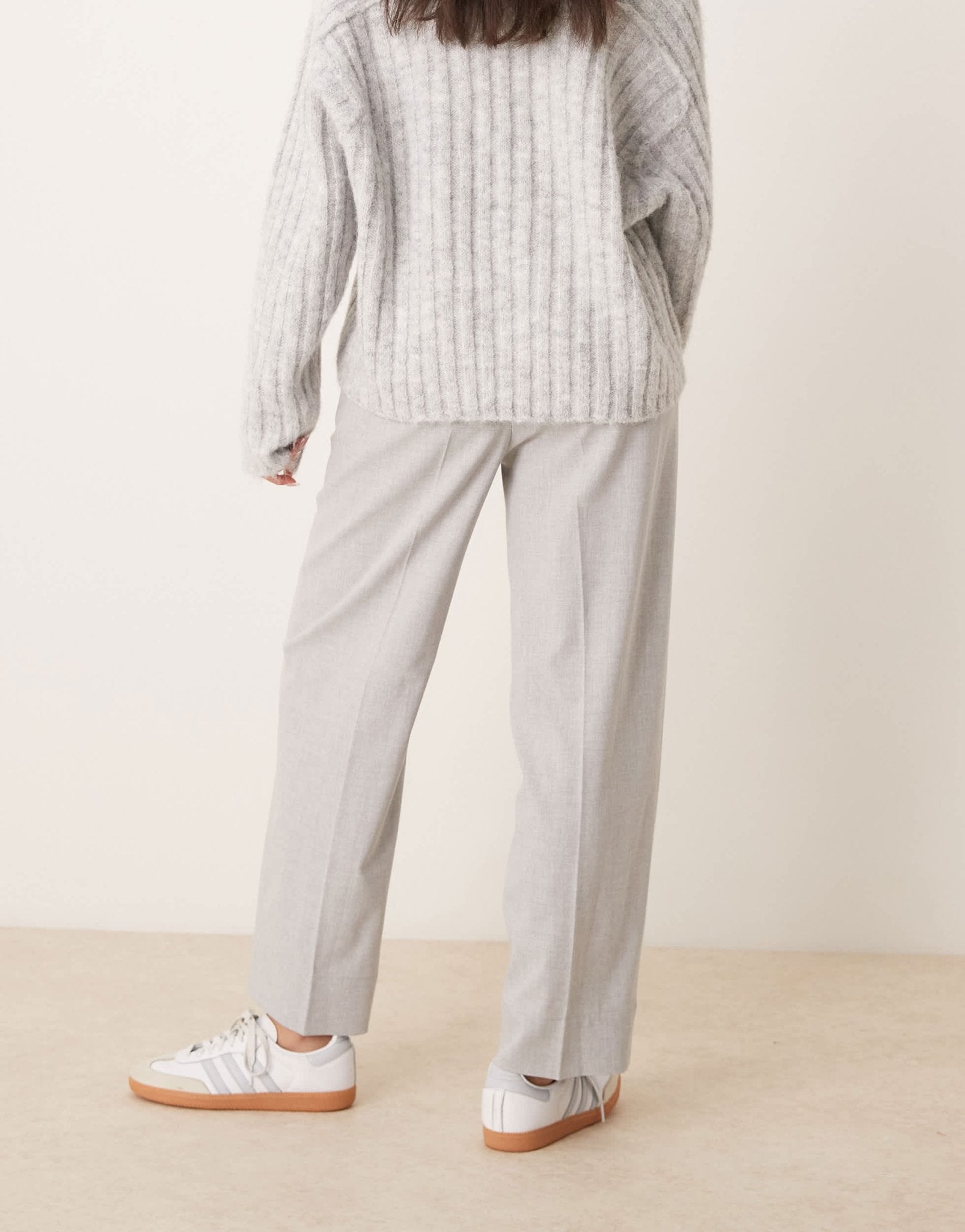 ASOS DESIGN tailored pull on ankle grazer trousers in grey - ASOS Sample Sale