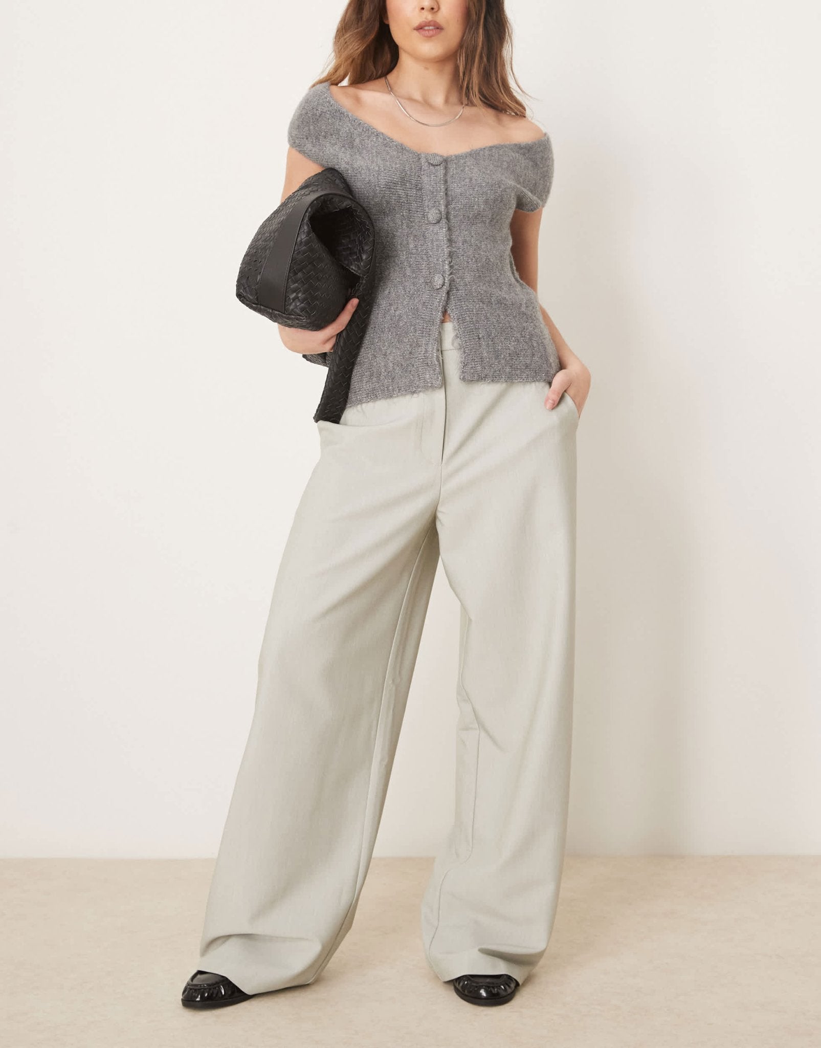 ASOS DESIGN tailored relaxed straight leg trousers in sage green - ASOS Sample Sale
