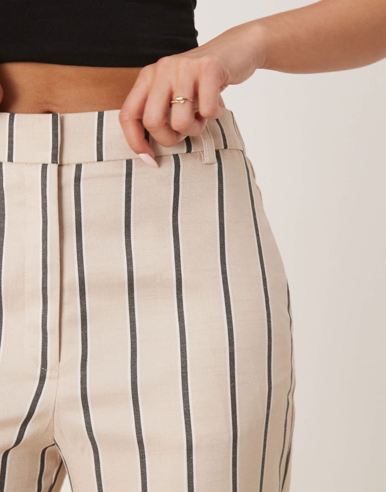 ASOS DESIGN tailored relaxed trouser in stone stripe co - ord - ASOS Sample Sale