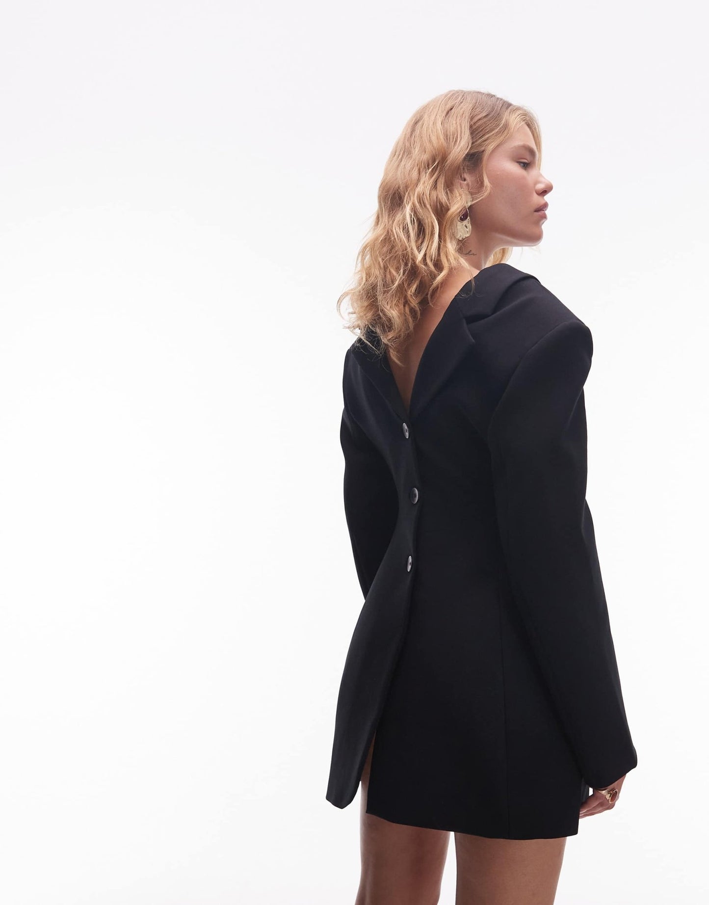 ASOS DESIGN tailored sculpted blazer dress in black - ASOS Sample Sale