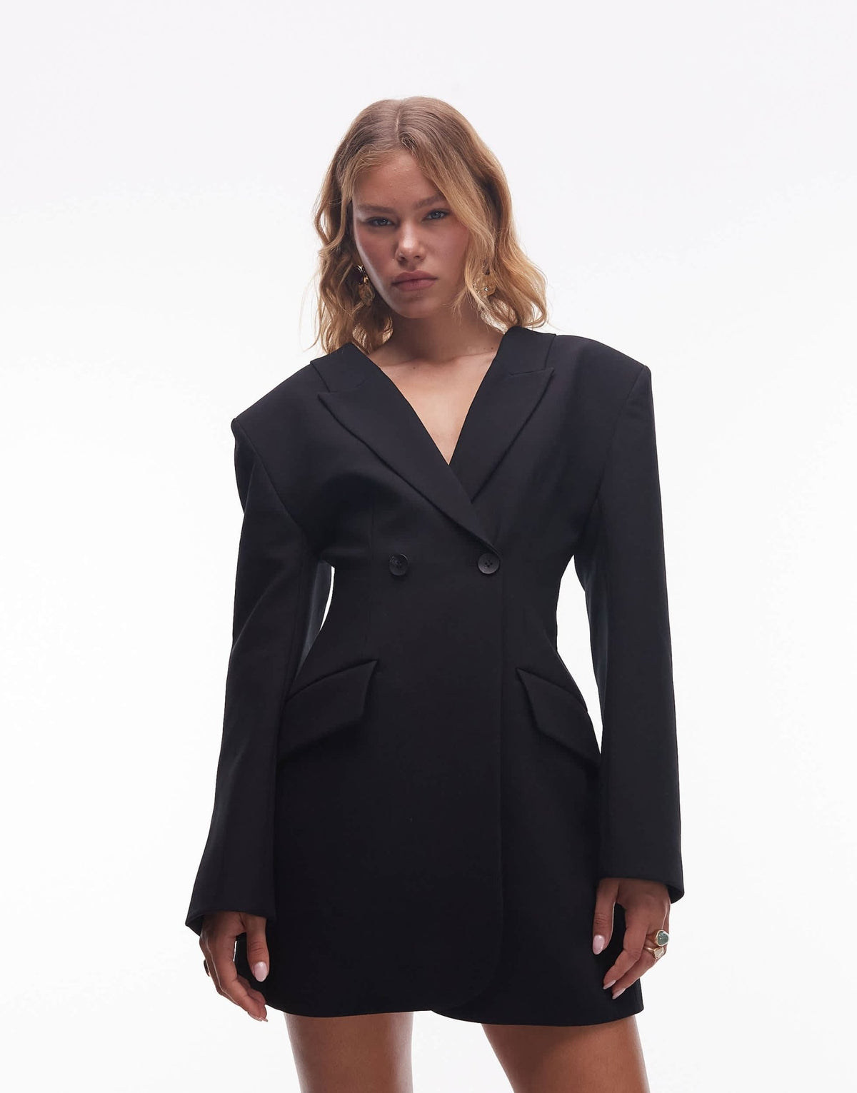 ASOS DESIGN tailored sculpted blazer dress in black - ASOS Sample Sale