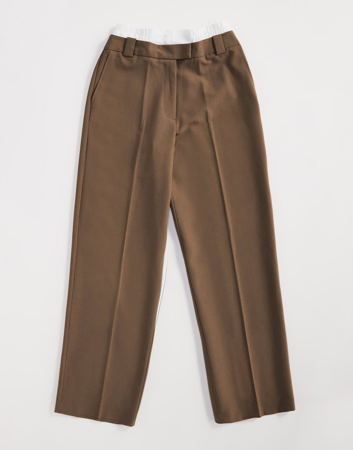 ASOS DESIGN tailored straight leg trouser with double waistband in sand - ASOS Sample Sale