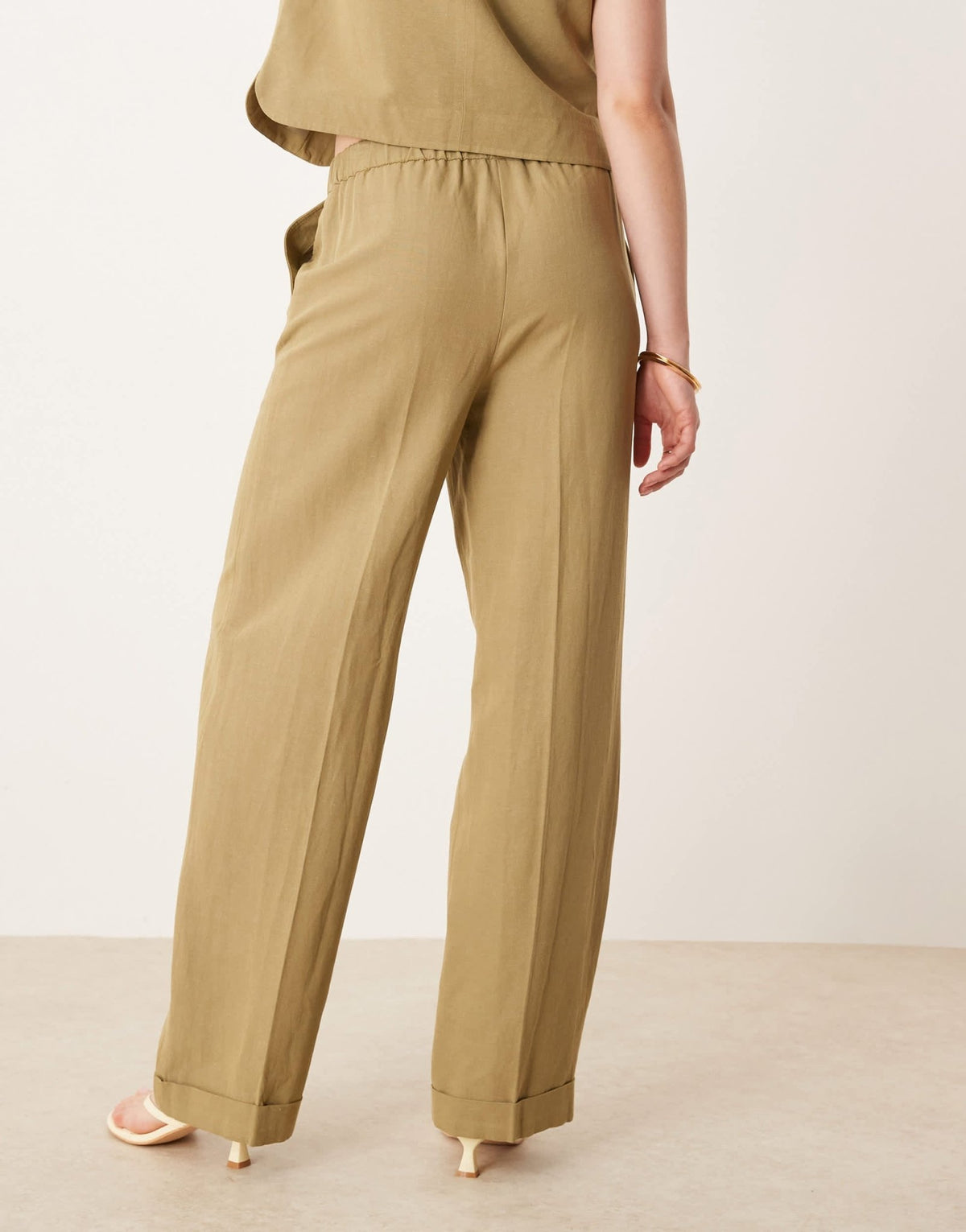 ASOS DESIGN tailored straight leg trousers co-ord in khaki - ASOS Sample Sale