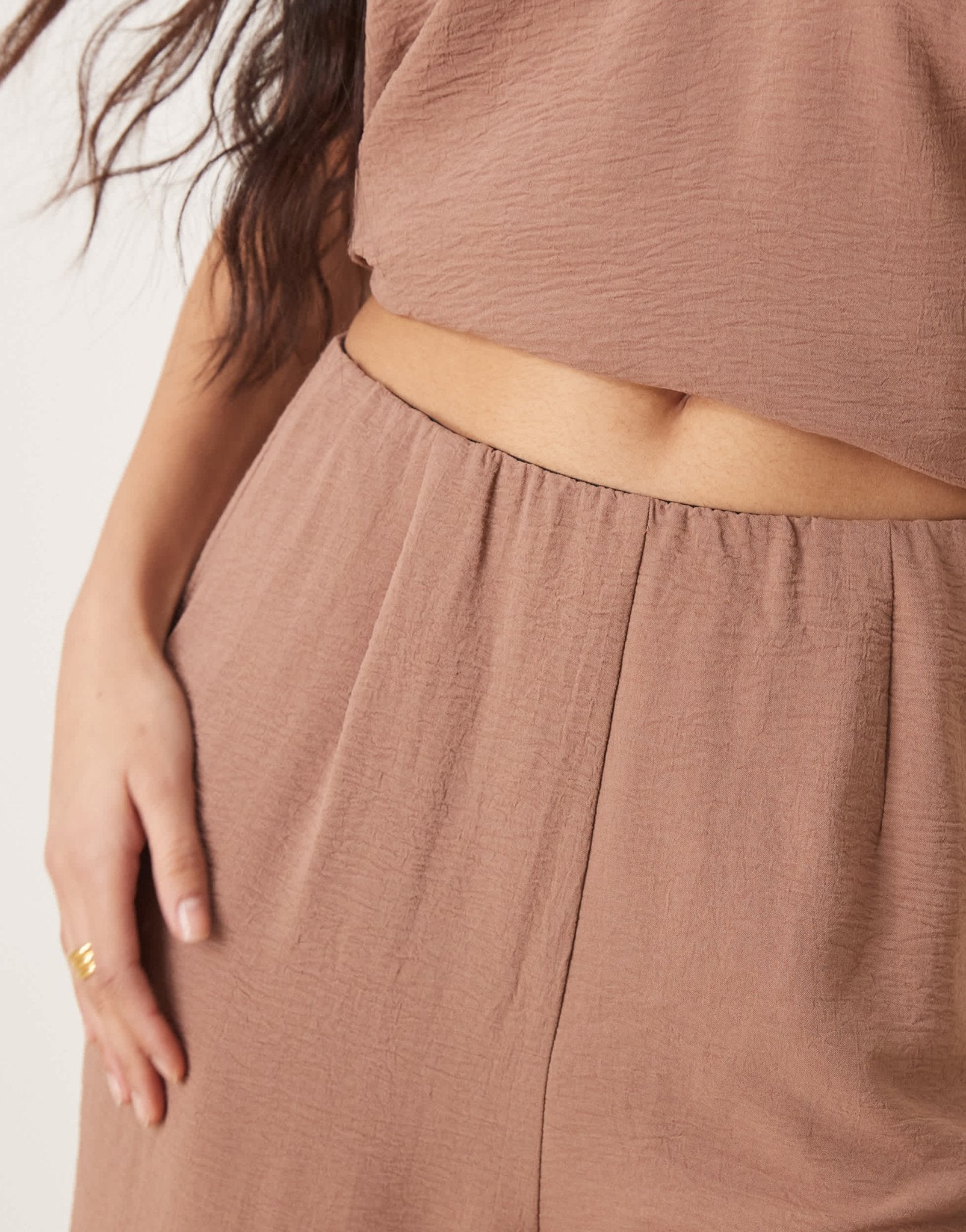 ASOS DESIGN tailored straight leg trousers co-ord in mocha - ASOS Sample Sale