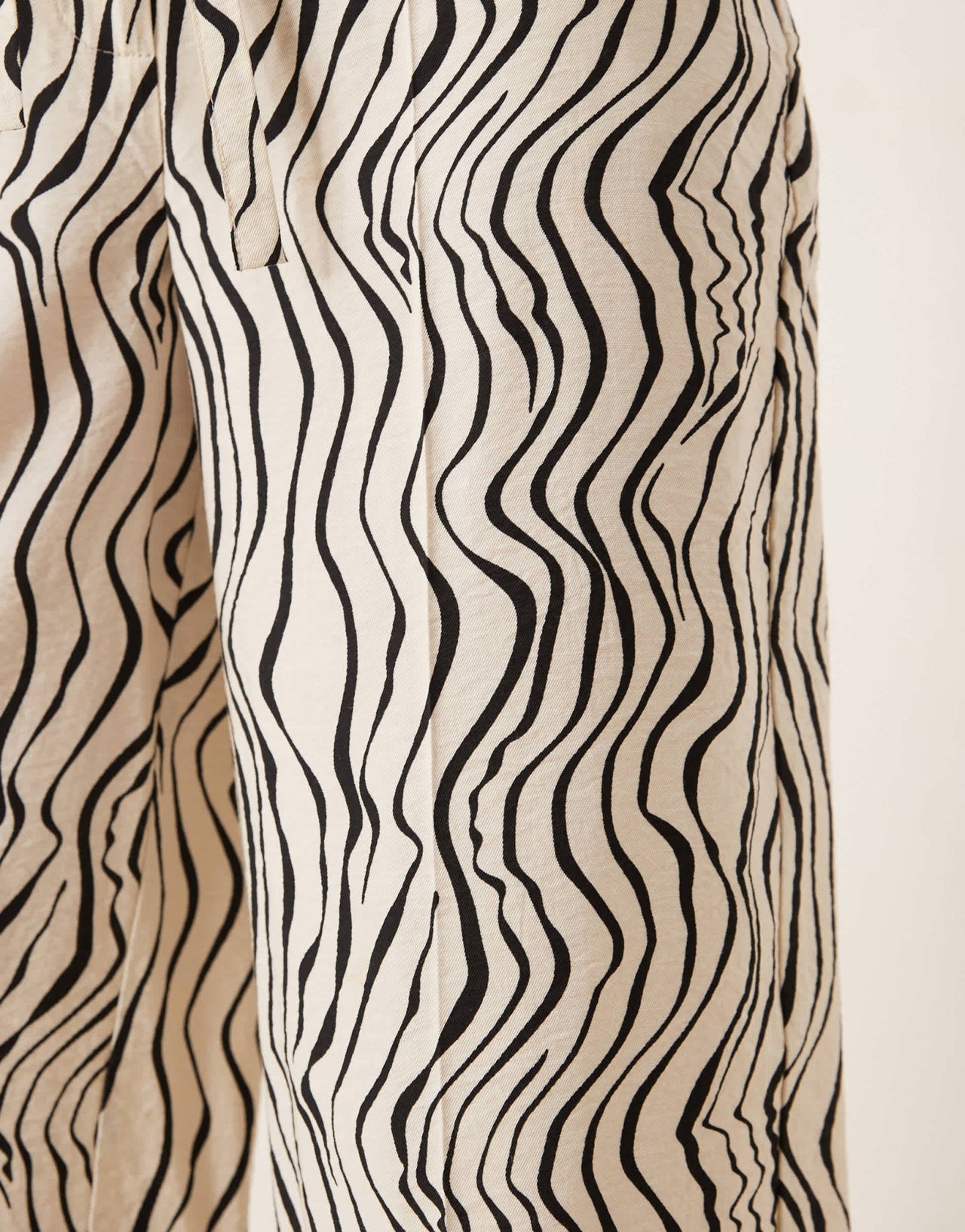 ASOS DESIGN tailored straight leg zebra squiggly print linen look trouser co - ord - ASOS Sample Sale