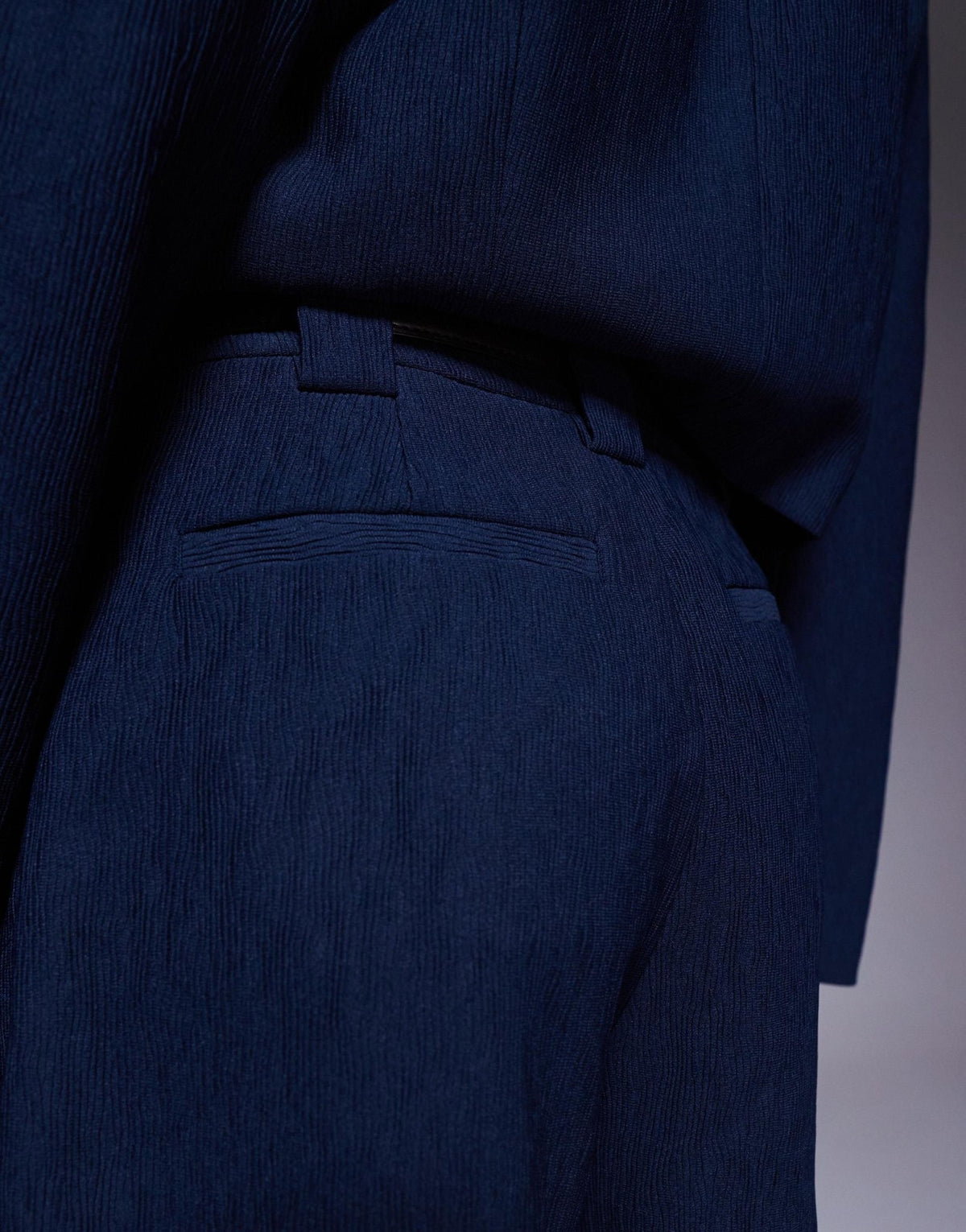 ASOS DESIGN tailored textured shorts with belt co-ord in navy - ASOS Sample Sale