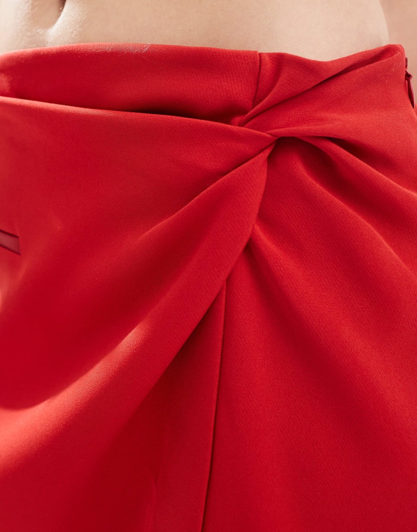 ASOS DESIGN tailored twist detail tux mini skirt in red - ASOS Sample Sale