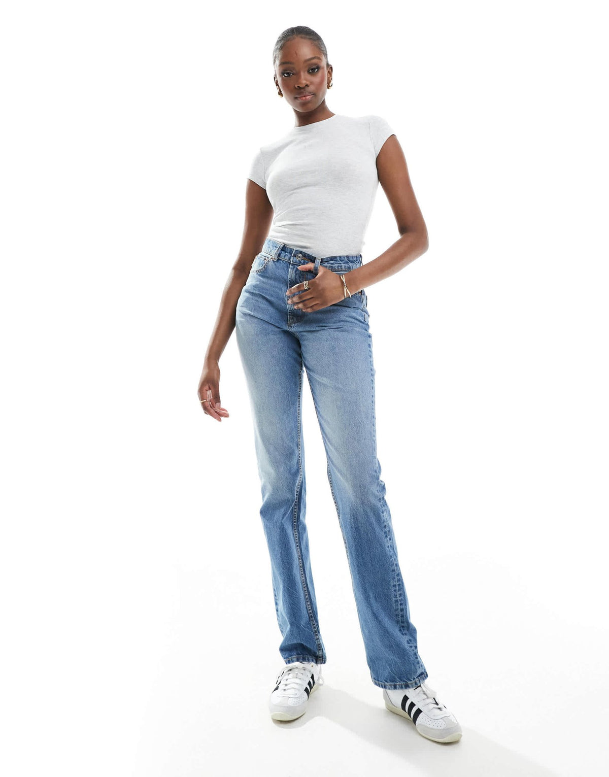 ASOS DESIGN Tall 90s straight jeans in midwash - ASOS Sample Sale