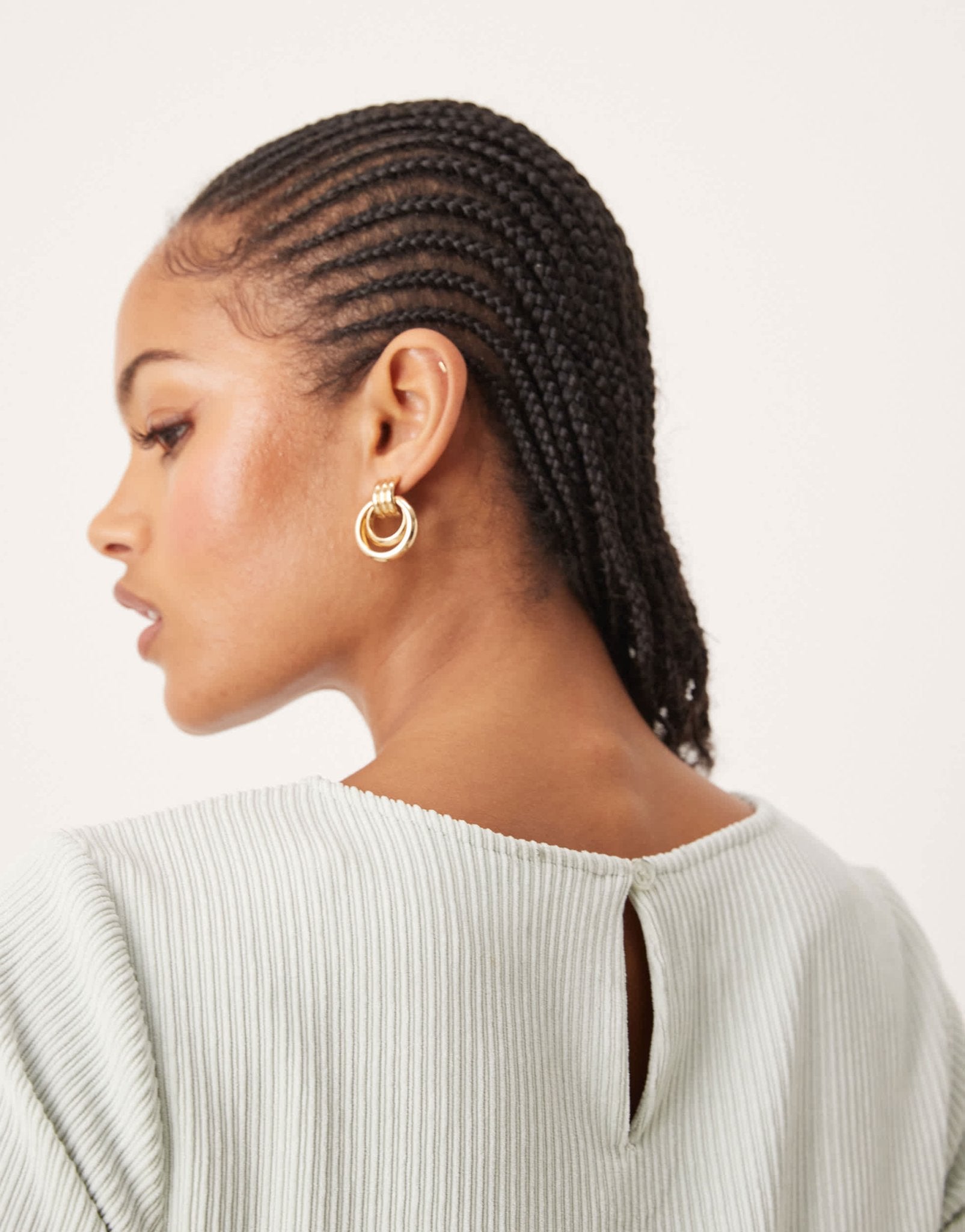 ASOS DESIGN tall cord smock tee mini dress with waist seam detail in mint - ASOS Sample Sale