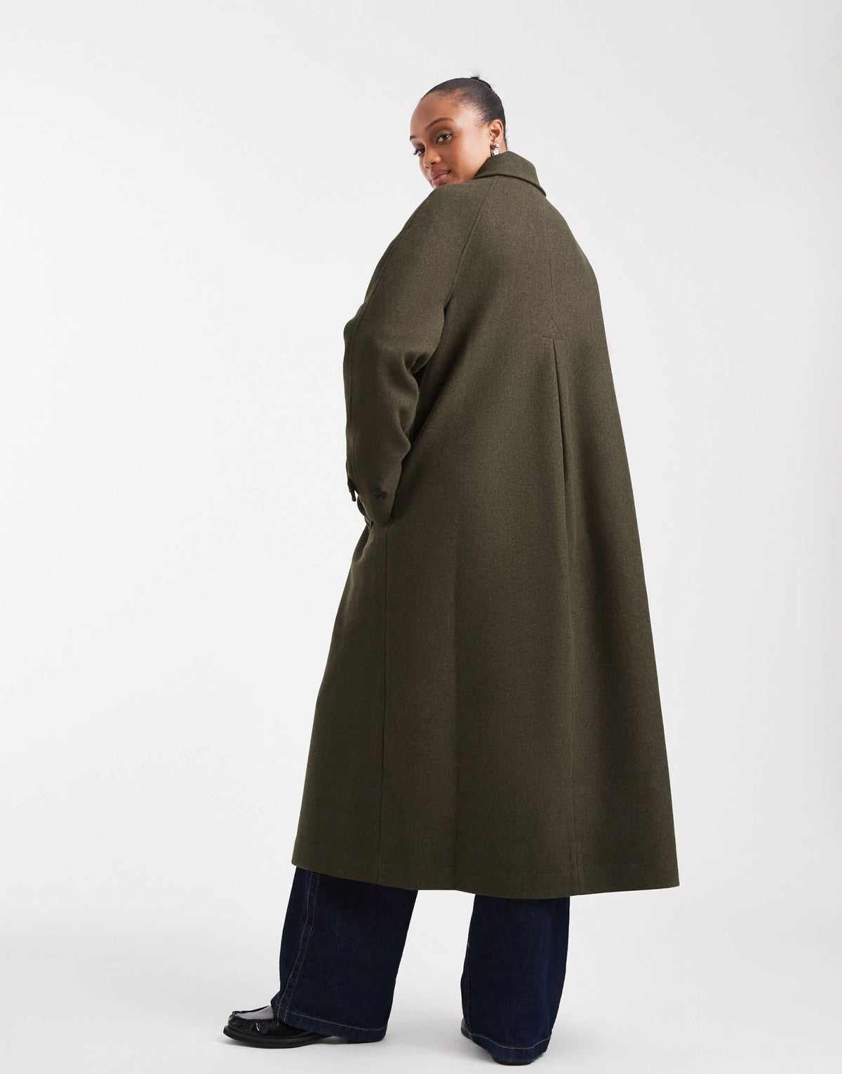 ASOS DESIGN Tall longline car coat in olive - ASOS Sample Sale